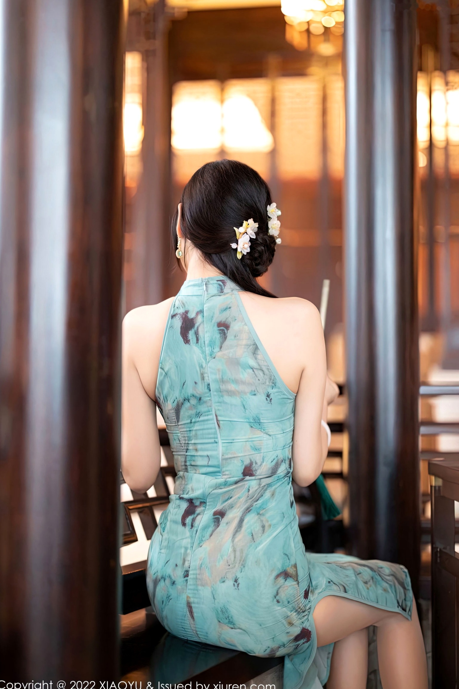 Gallery - XiaoYu语画界 - Painting World -杨晨晨Yome-东方古典韵味旗袍女神，身姿曼妙优雅，古风建筑下尽显高级诱惑感（2022.10.14）语画界 - Painting World 旗袍性感气质诱惑女神 杨晨晨Yome女神私房照_秀色女神 - image 12