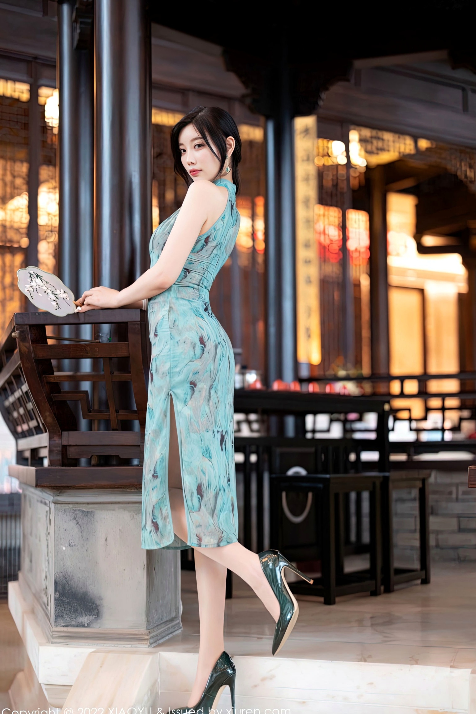 Gallery - XiaoYu语画界 - Painting World -杨晨晨Yome-东方古典韵味旗袍女神，身姿曼妙优雅，古风建筑下尽显高级诱惑感（2022.10.14）语画界 - Painting World 旗袍性感气质诱惑女神 杨晨晨Yome女神私房照_秀色女神 - image 16