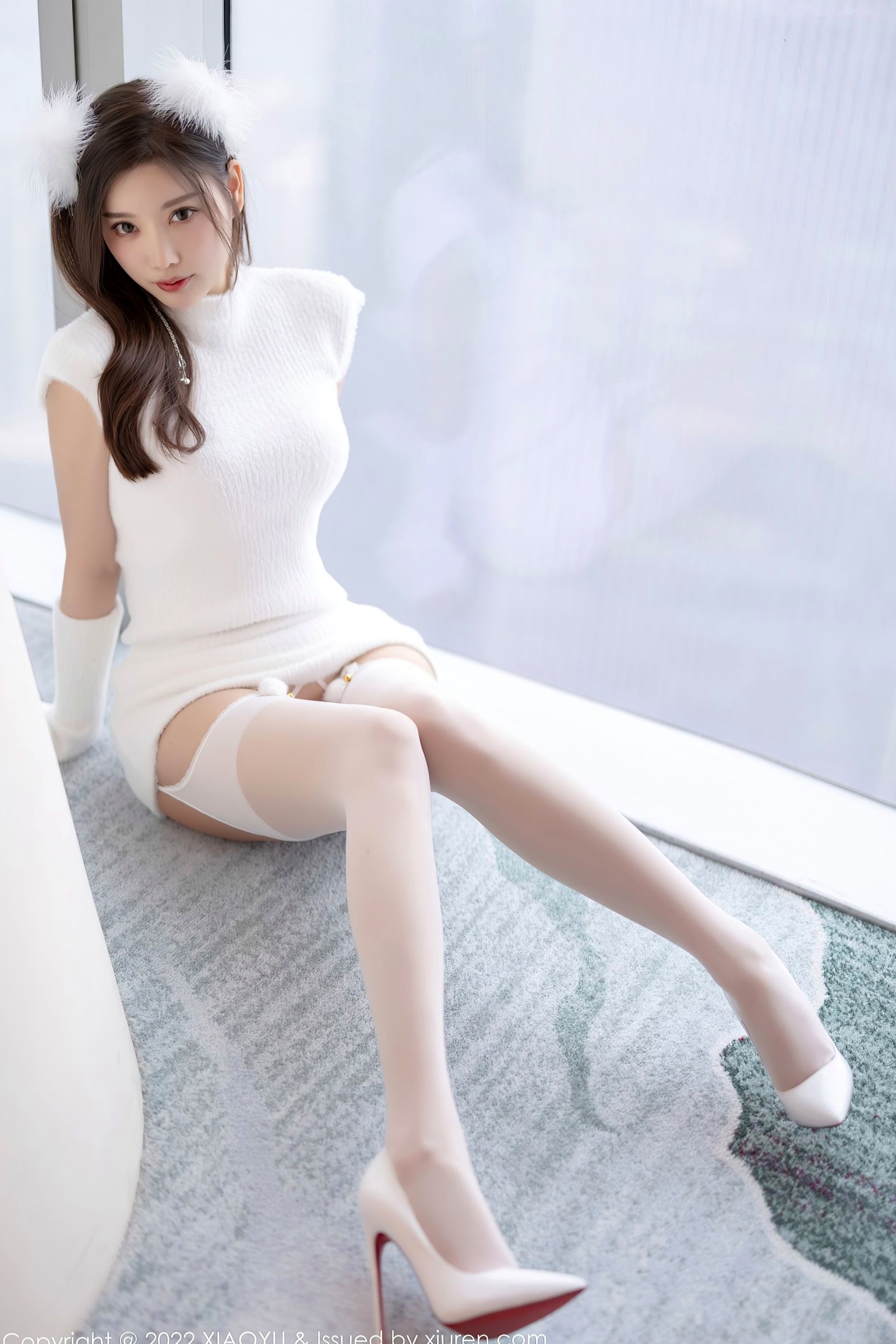 Gallery - XiaoYu语画界 - Painting World -777-杨晨晨Yome-白色蕾丝内衣白丝吊带袜纯欲风私房写真-2022.05.13 - 无圣光大尺度诱惑魅力语画界 - Painting World 性感诱惑私房照尤物美腿 杨晨晨Yome女神私房照_秀色女神 - image 25