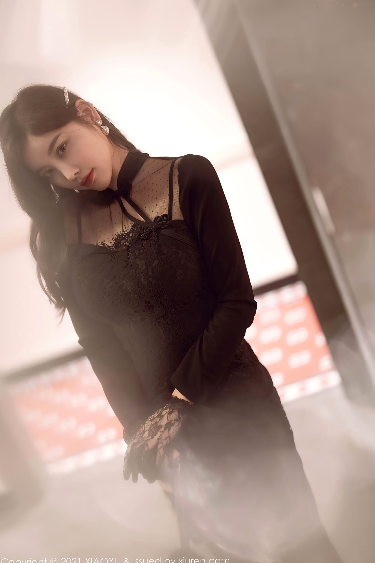 Gallery - 杨晨晨Sugar私房写真：复古光影下的蕾丝黑丝吊带诱惑，优雅与性感并存，“白月光与朱砂痣”氛围感大片语画界 - Painting World 性感诱惑丝袜私房照大尺度 杨晨晨Yome女神私房照_秀色女神 - image 8