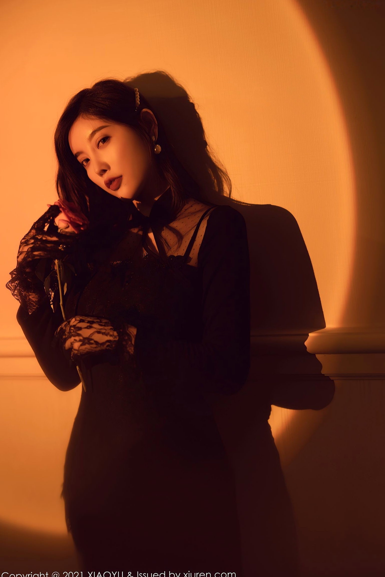 Gallery - 杨晨晨Sugar私房写真：复古光影下的蕾丝黑丝吊带诱惑，优雅与性感并存，“白月光与朱砂痣”氛围感大片语画界 - Painting World 性感诱惑丝袜私房照大尺度 杨晨晨Yome女神私房照_秀色女神 - image 24