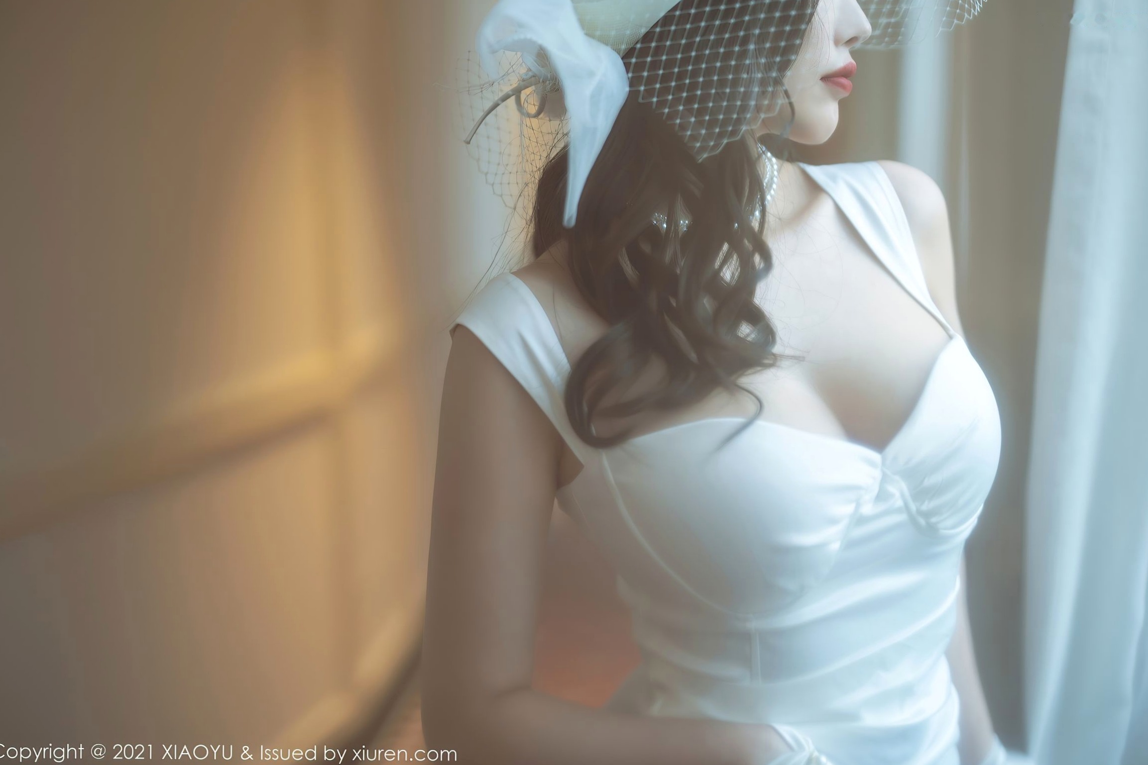 Gallery - XiaoYu语画界 - Painting World  杨晨晨：纯白礼服蕾丝吊带袜写真，优雅纯欲白月光女神，惊艳私房大尺度呈现语画界 - Painting World 性感诱惑私房照大尺度 杨晨晨Yome女神私房照_秀色女神 - image 26