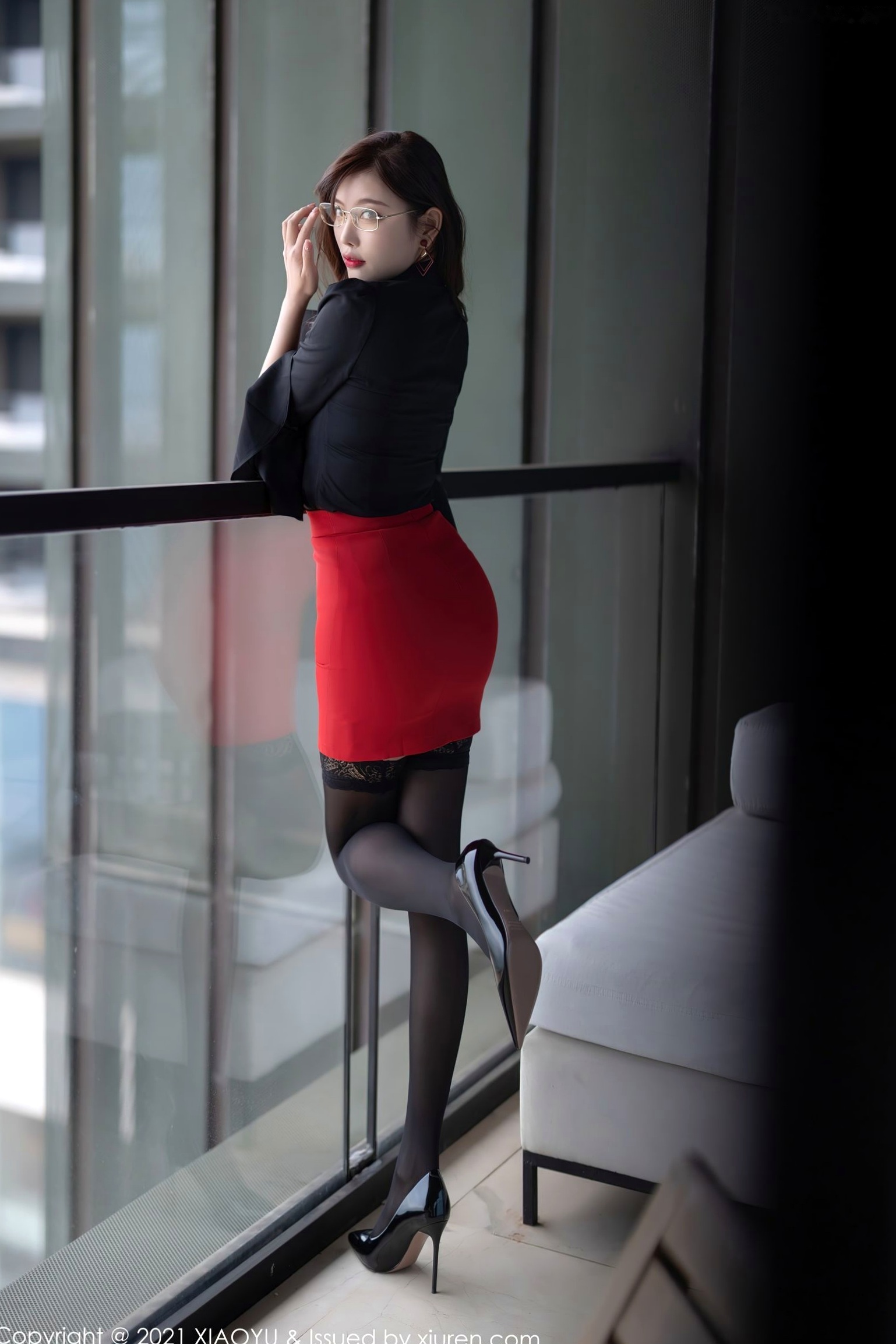 Gallery - XiaoYu语画界 - Painting World -523-杨晨晨-青岛旅拍-性感黑丝内衣私房-知性眼镜诱惑-绝美身材写真-极致摄影大片语画界 - Painting World 性感诱惑丝袜私房照极品 杨晨晨Yome女神私房照_秀色女神 - image 55