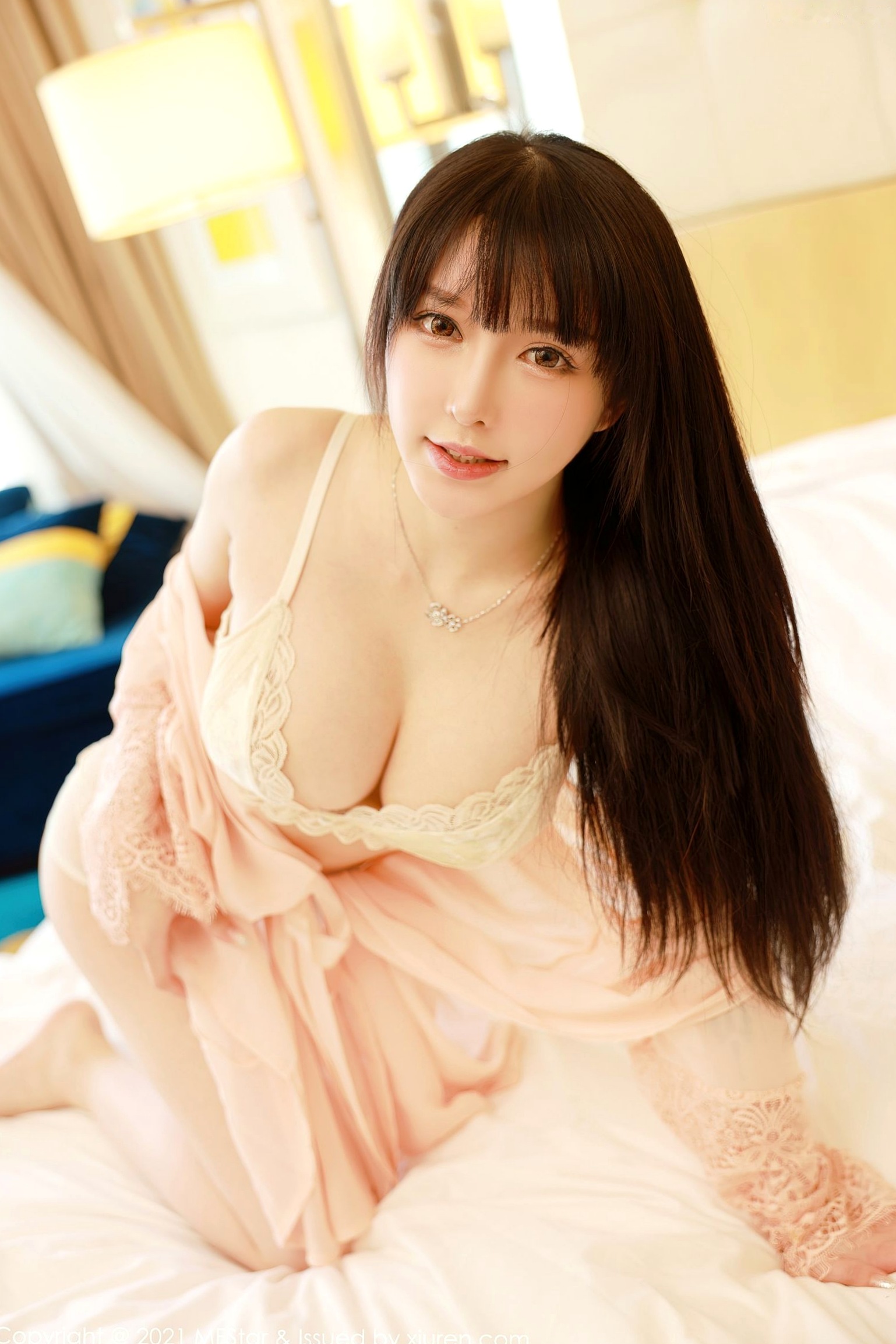 Gallery - MFStar模范学院-493-玉兔miki-粉色缕空睡衣-2021.05.08模范学院 玉兔miki女神私房照_秀色女神 - image 21