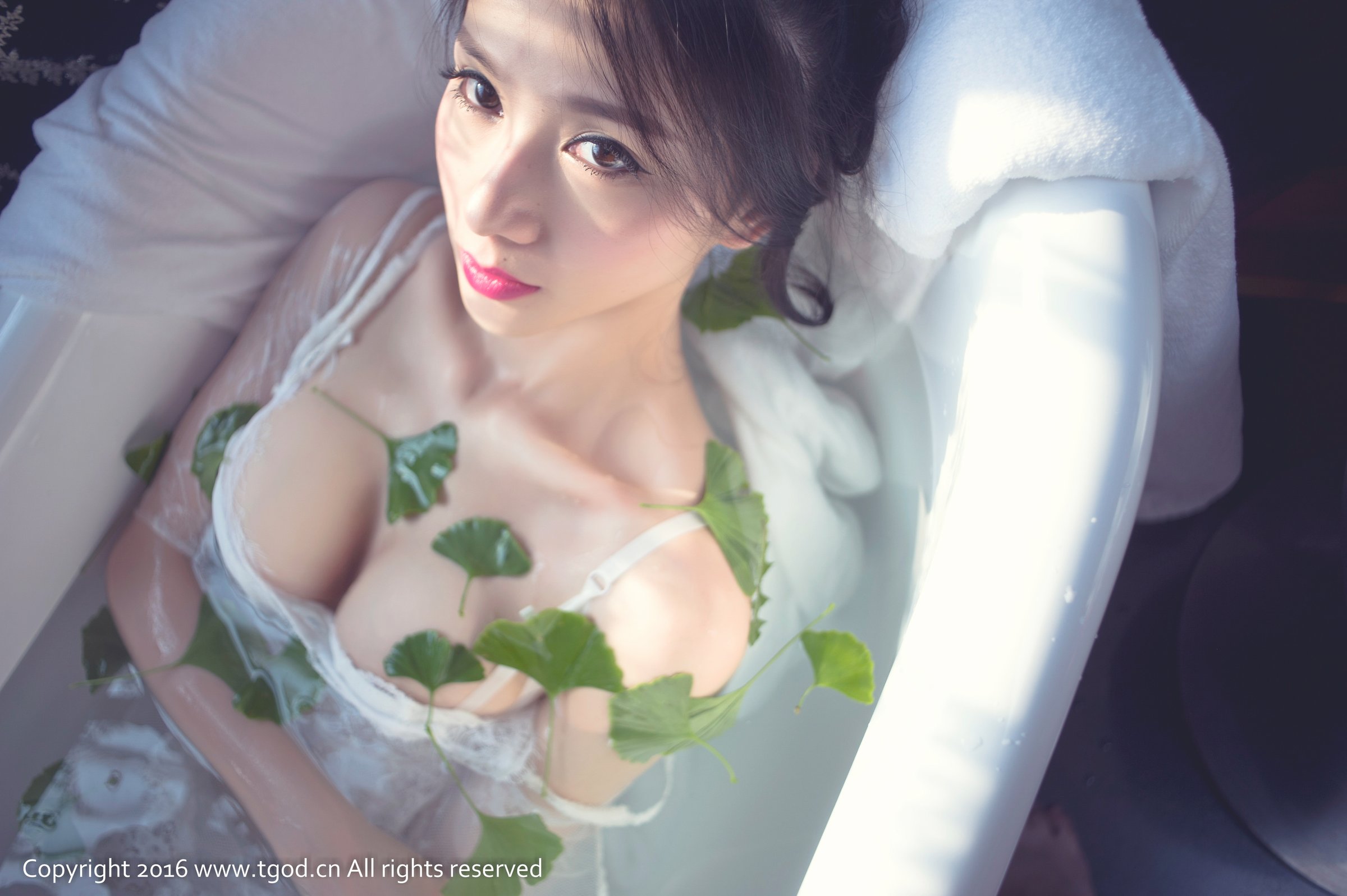 展如 [TGOD推女神]高清写真图蕾丝浴缸 丝袜诱惑