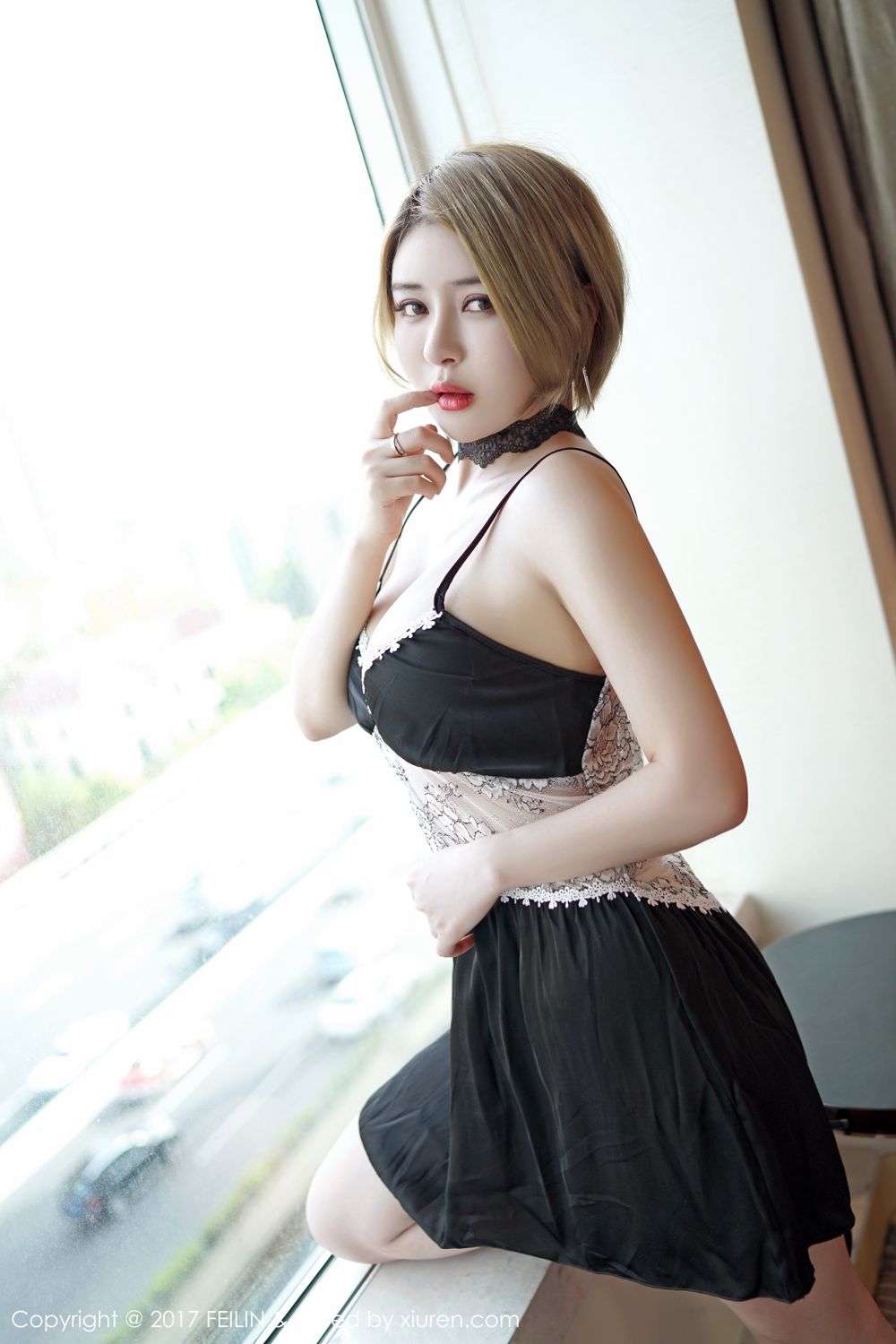 娇嫩清雅凯竹BuiBui 情趣蕾丝连体内衣