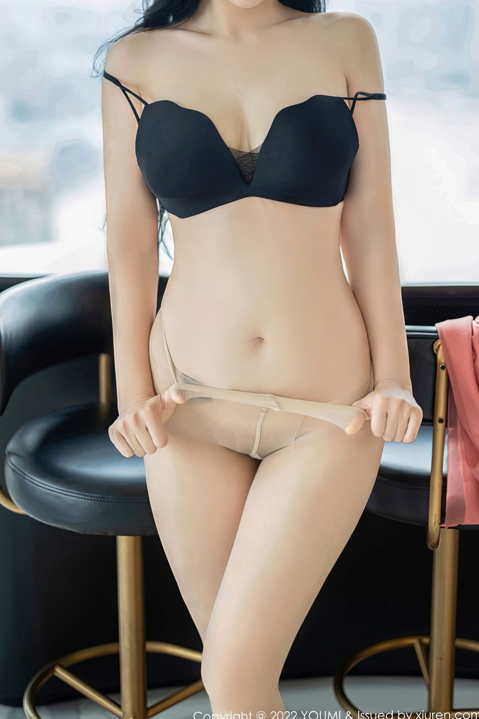 Gallery - YouMi尤蜜荟 - Chiness Model -852-刘钰儿：极品女神室内私房写真，浅色连衣裙与肉丝高跟组合，冷艳动人大尺度视觉盛宴尤蜜荟 - Chiness Model 性感极品内衣大尺度 刘钰儿女神私房照_秀色女神 - image 45