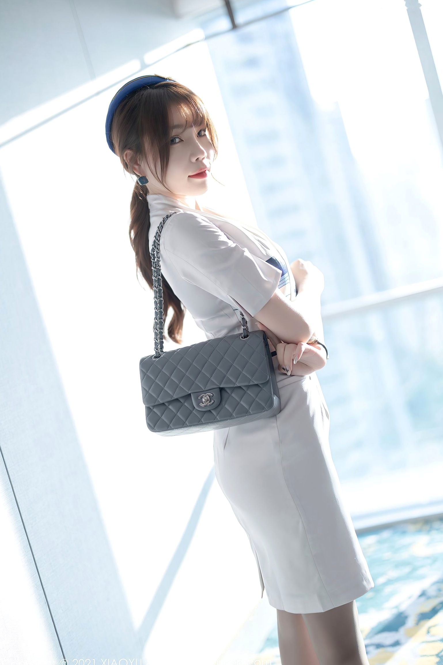 Gallery - 语画界 - Painting World -642-芝芝Booty：空姐制服诱惑与黑丝私房大片，极致美臀展现，撩人魅力摄影语画界 - Painting World 制服空姐美臀丝袜私房照 陈芝女神私房照_秀色女神 - image 2