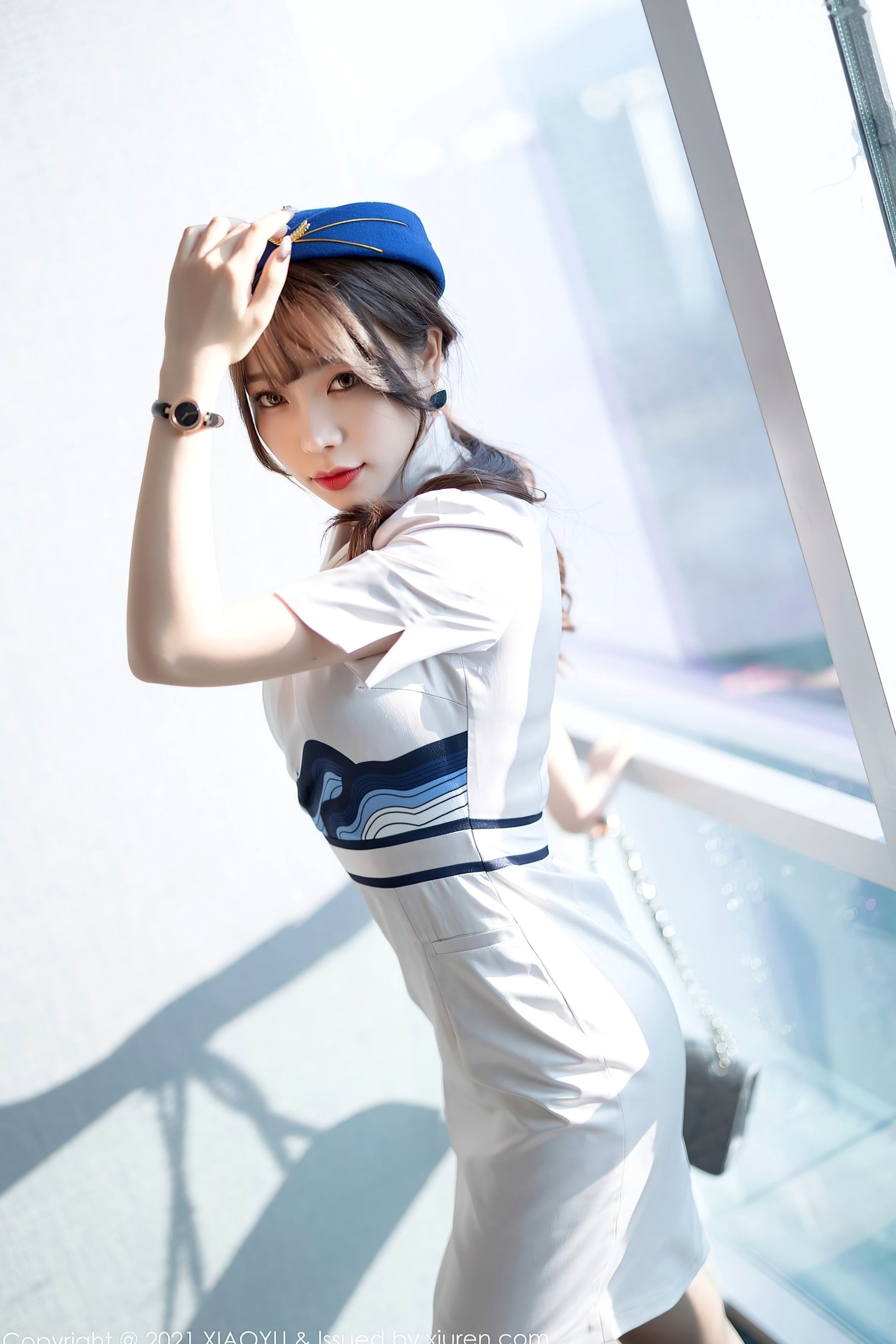 Gallery - 语画界 - Painting World -642-芝芝Booty：空姐制服诱惑与黑丝私房大片，极致美臀展现，撩人魅力摄影语画界 - Painting World 制服空姐美臀丝袜私房照 陈芝女神私房照_秀色女神 - image 6
