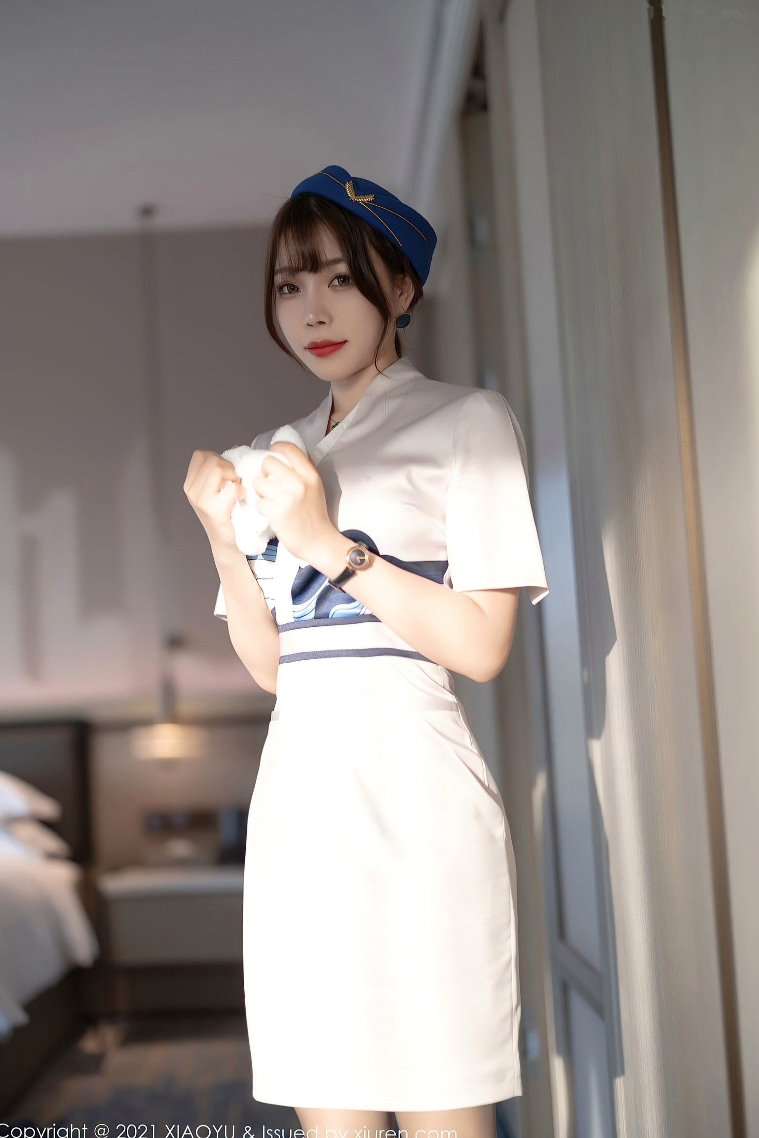 Gallery - 语画界 - Painting World -642-芝芝Booty：空姐制服诱惑与黑丝私房大片，极致美臀展现，撩人魅力摄影语画界 - Painting World 制服空姐美臀丝袜私房照 陈芝女神私房照_秀色女神 - image 15