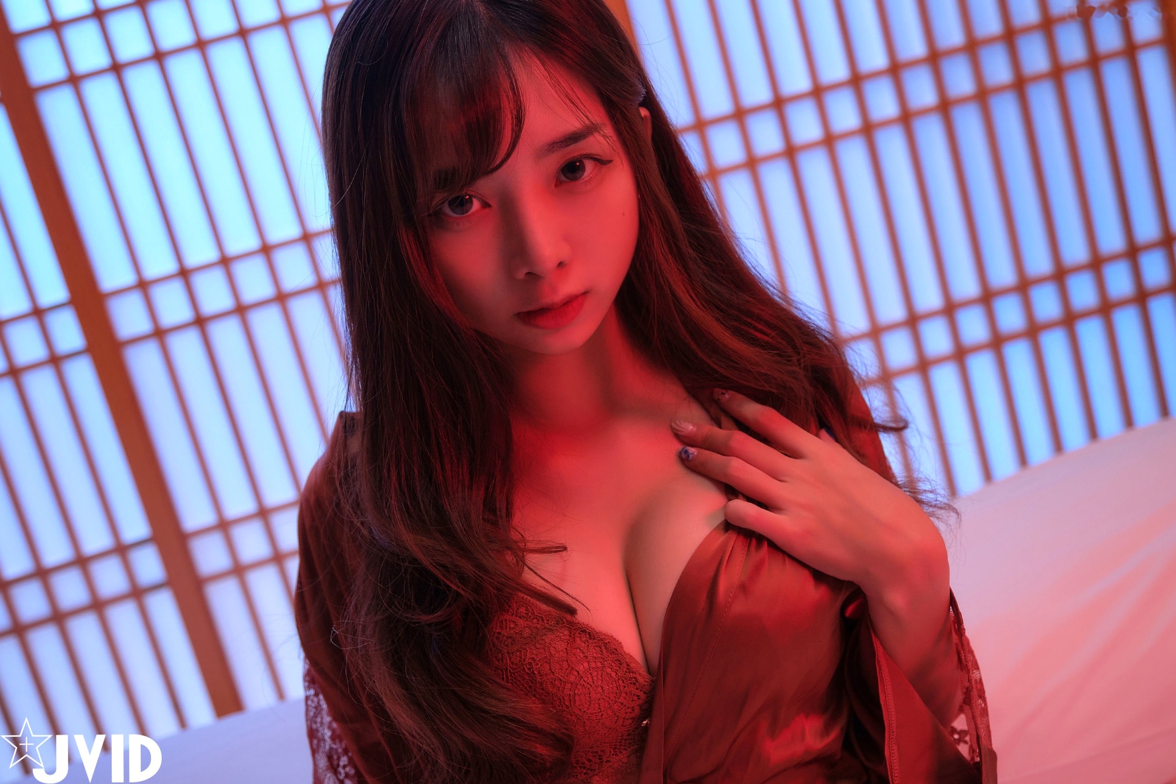 Gallery - JVID-ZAZA-S级私房写真-迷幻红光下的蕾丝诱惑-近距离镜头捕捉可爱又坏的迷人瞬间性感诱惑内衣私房照JVID Zaza女神私房照_秀色女神 - image 7