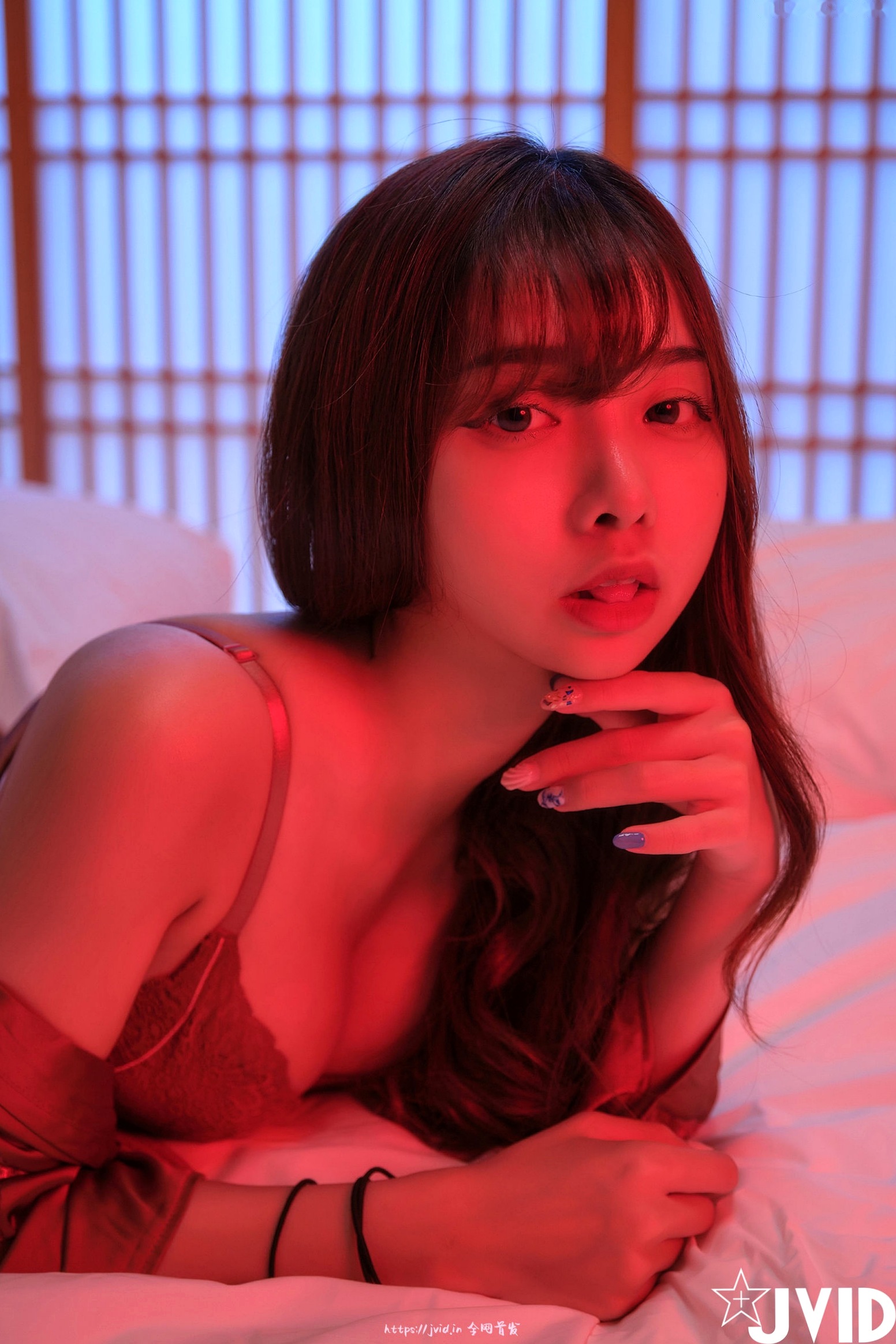 Gallery - JVID-ZAZA-S级私房写真-迷幻红光下的蕾丝诱惑-近距离镜头捕捉可爱又坏的迷人瞬间性感诱惑内衣私房照JVID Zaza女神私房照_秀色女神 - image 27