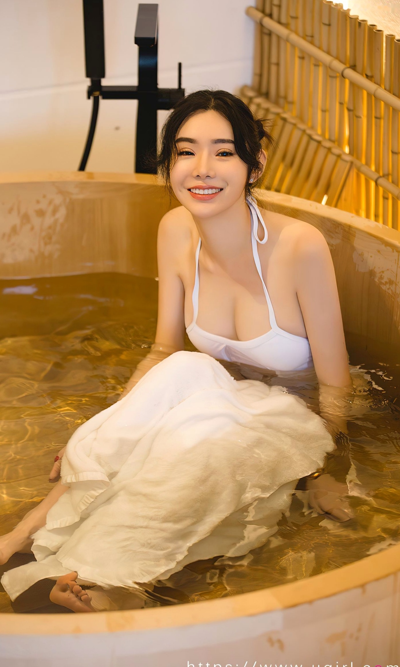 Gallery - 萌琪琪《浴室邂逅》白色泳装湿身诱惑写真 - UGirls尤果圈 - Chiness Model 大尺度无圣光福利套图爱尤物 - Love Beauty 浴室湿身性感尤物 萌琪琪女神私房照_秀色女神 - image 16