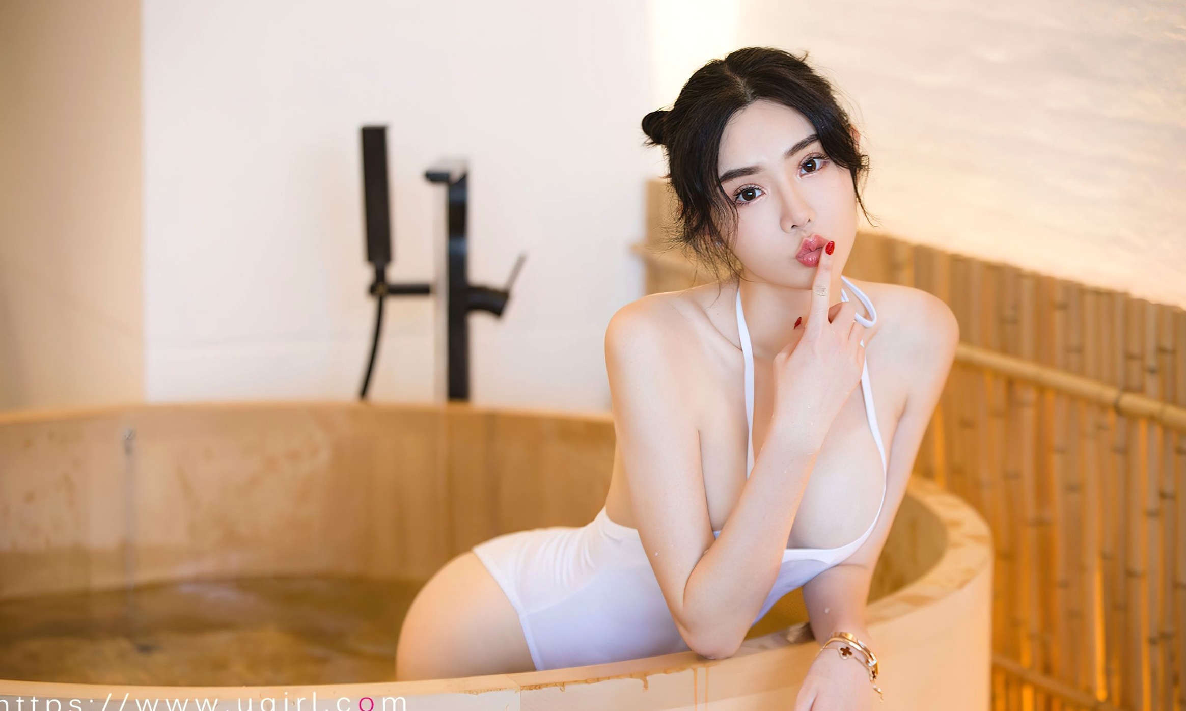Gallery - 萌琪琪《浴室邂逅》白色泳装湿身诱惑写真 - UGirls尤果圈 - Chiness Model 大尺度无圣光福利套图爱尤物 - Love Beauty 浴室湿身性感尤物 萌琪琪女神私房照_秀色女神 - image 20