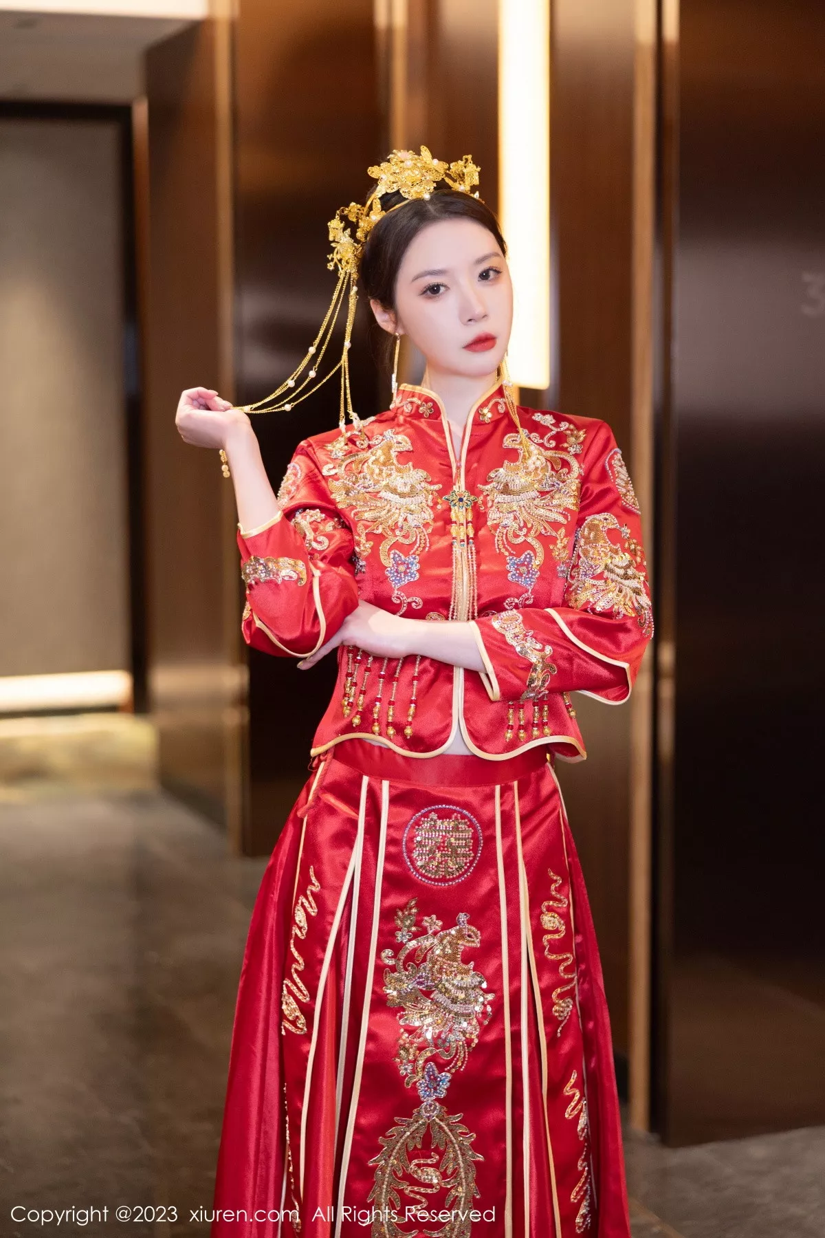 [XiuRen]高清写真图 2023.12.05 No.7766 梦心玥 婚嫁美腿