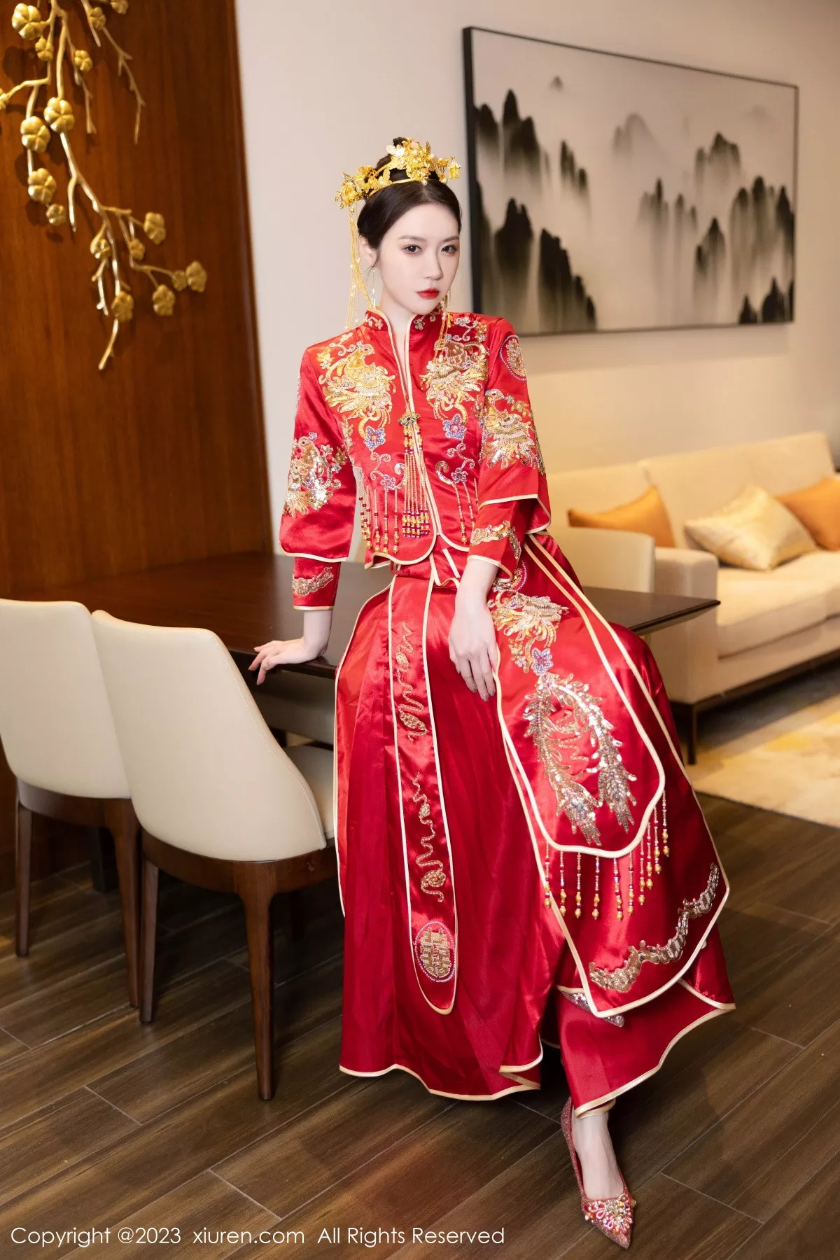 [XiuRen]高清写真图 2023.12.05 No.7766 梦心玥 婚嫁美腿