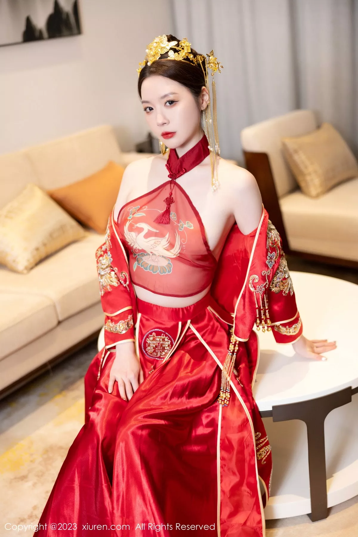 [XiuRen]高清写真图 2023.12.05 No.7766 梦心玥 婚嫁美腿