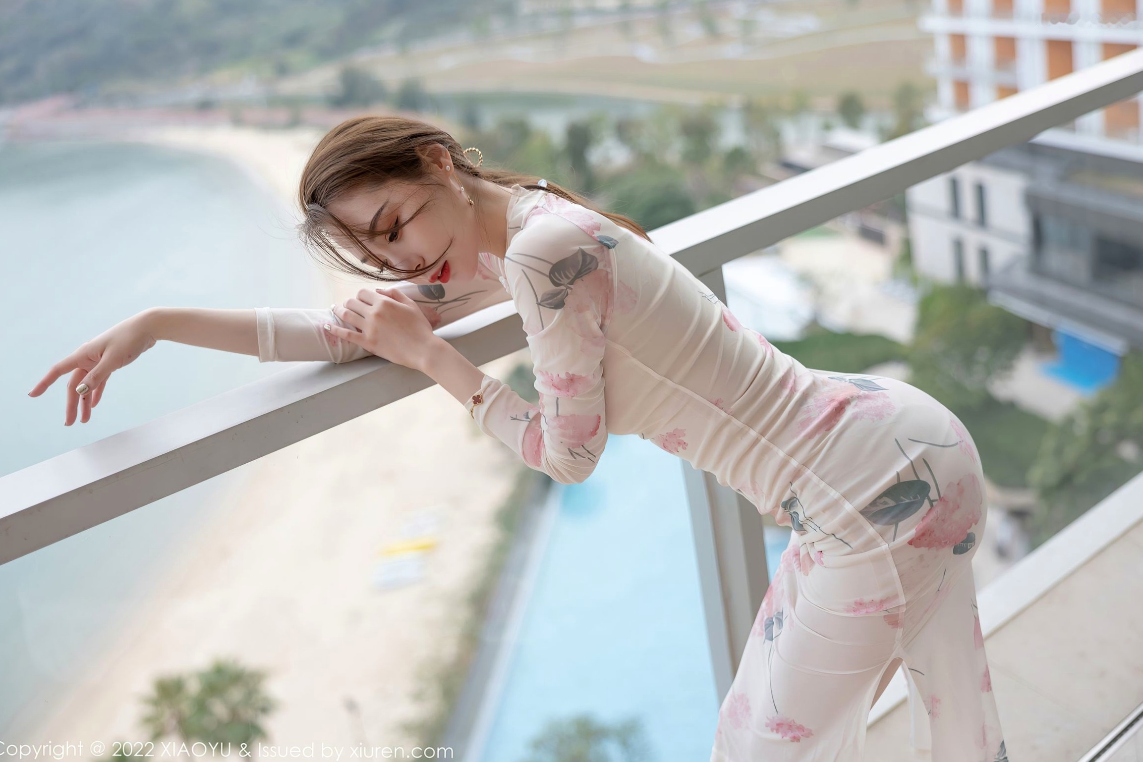 Gallery - XiaoYu语画界 - Painting World -717-梦心玥-惠州旅拍粉色花纹旗袍原色丝袜-2022.02.16 - 无圣光大尺度_极致性感女神私房写真_凹凸有致诱惑身材语画界 - Painting World 旗袍丝袜性感美腿 梦心玥女神私房照_秀色女神 - image 10