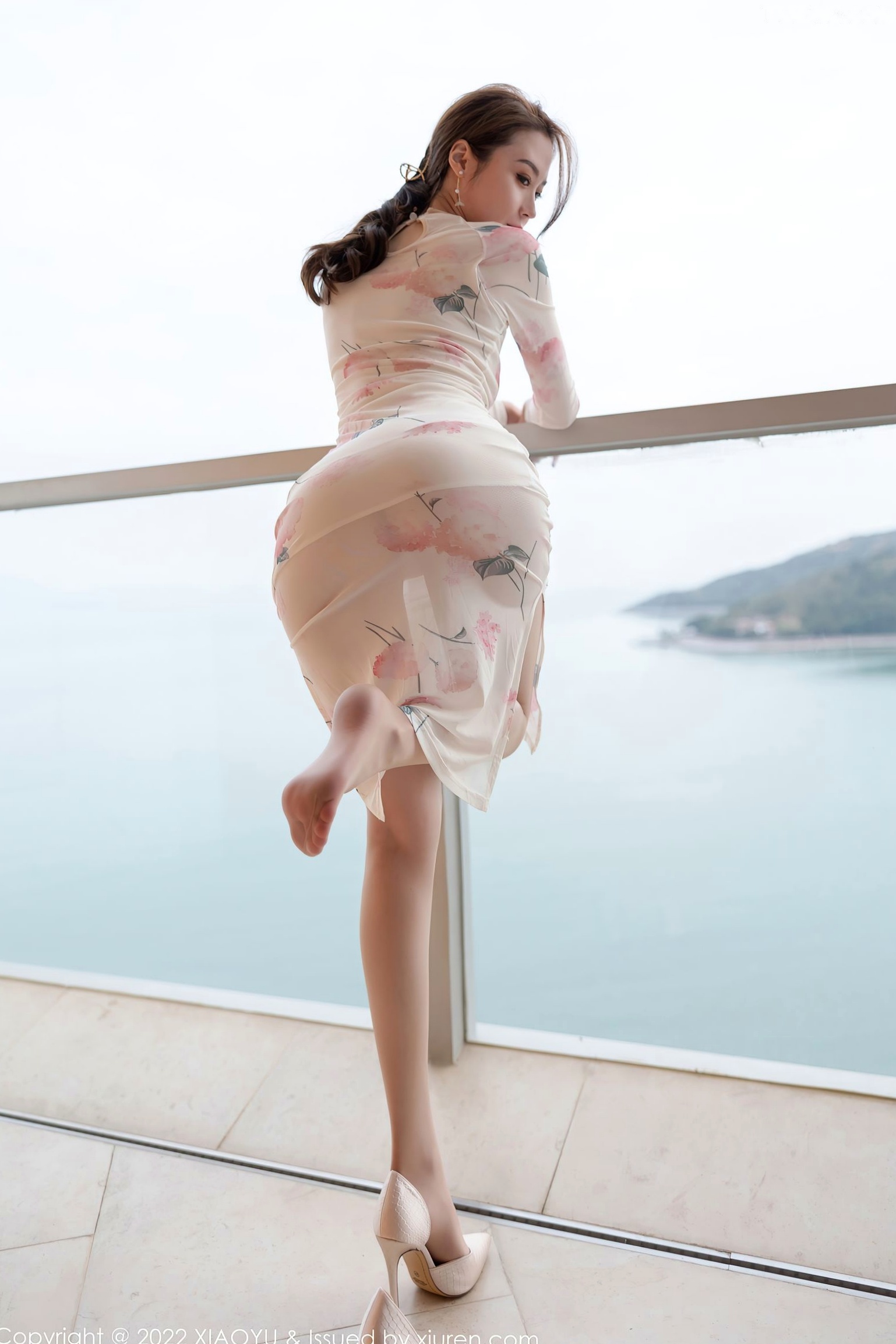 Gallery - XiaoYu语画界 - Painting World -717-梦心玥-惠州旅拍粉色花纹旗袍原色丝袜-2022.02.16 - 无圣光大尺度_极致性感女神私房写真_凹凸有致诱惑身材语画界 - Painting World 旗袍丝袜性感美腿 梦心玥女神私房照_秀色女神 - image 18