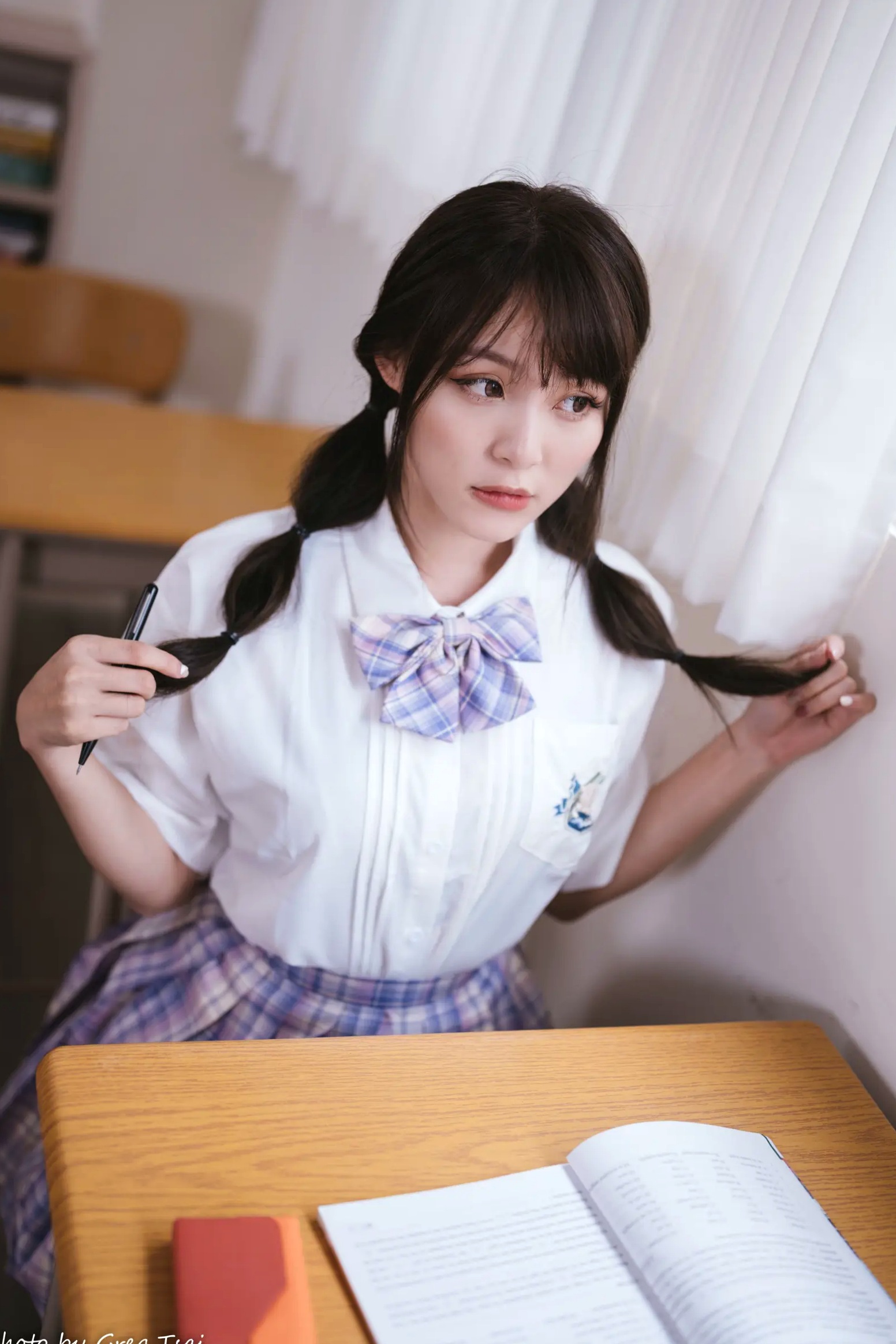 Gallery - Ashley - 清新校园校服制服风格写真 [115P]制服校服清纯治愈系 何洛沂女神私房照_秀色女神 - image 7