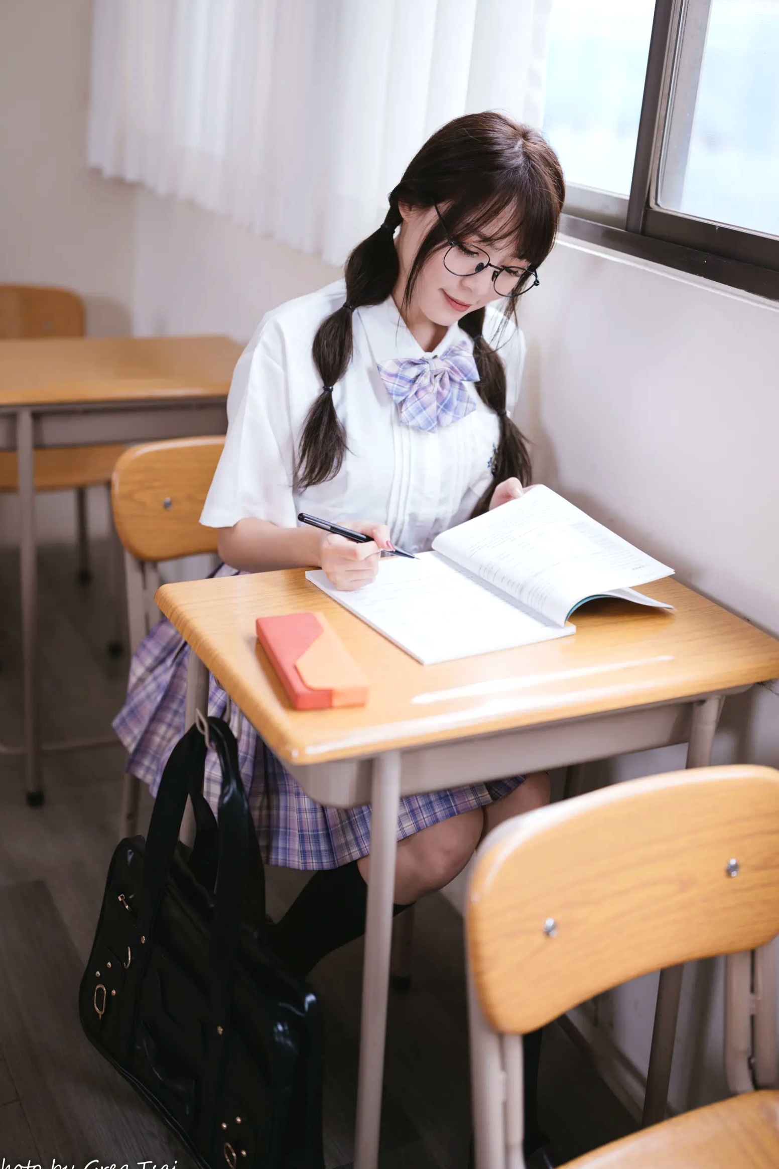 Gallery - Ashley - 清新校园校服制服风格写真 [115P]制服校服清纯治愈系 何洛沂女神私房照_秀色女神 - image 21