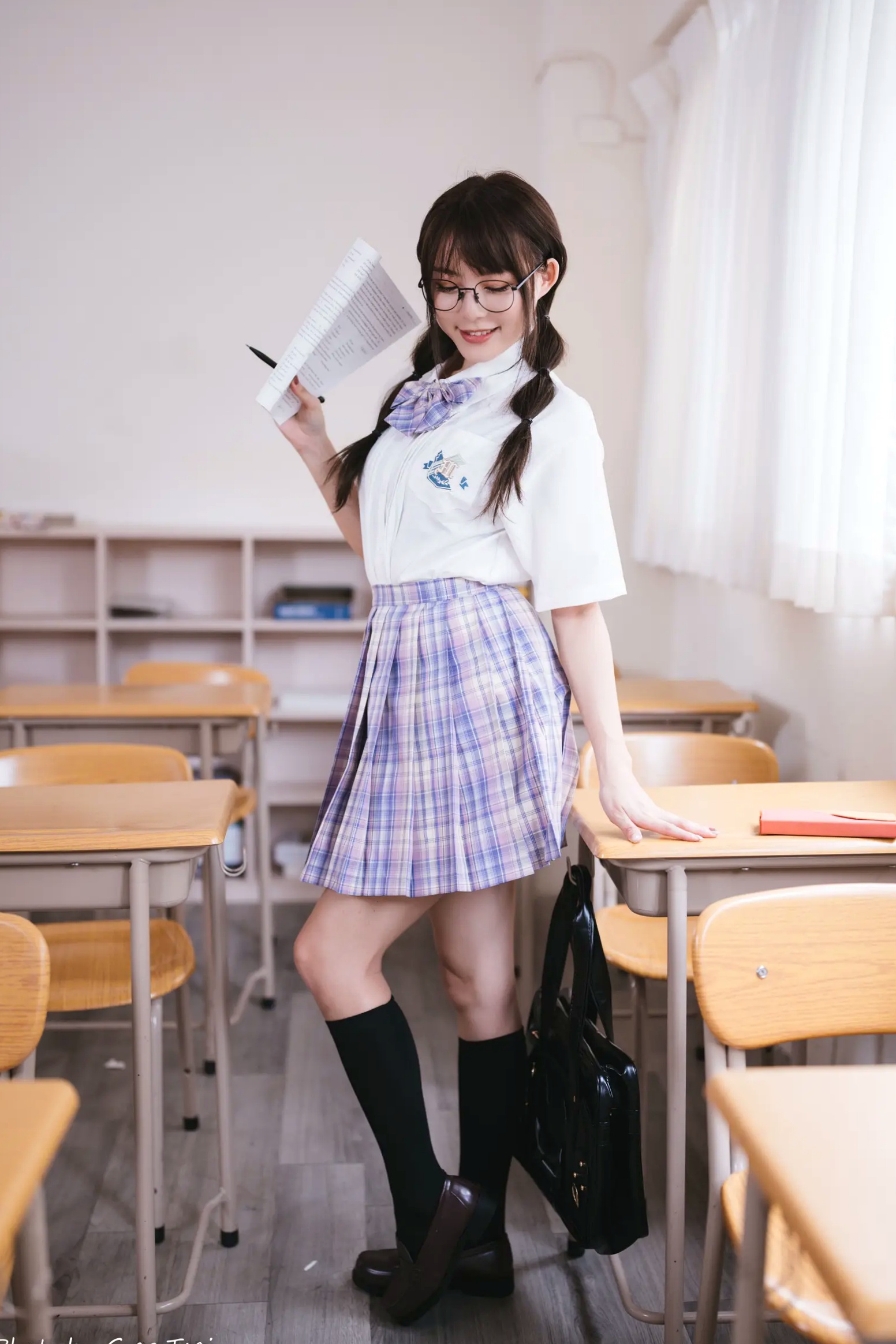 Gallery - Ashley - 清新校园校服制服风格写真 [115P]制服校服清纯治愈系 何洛沂女神私房照_秀色女神 - image 23