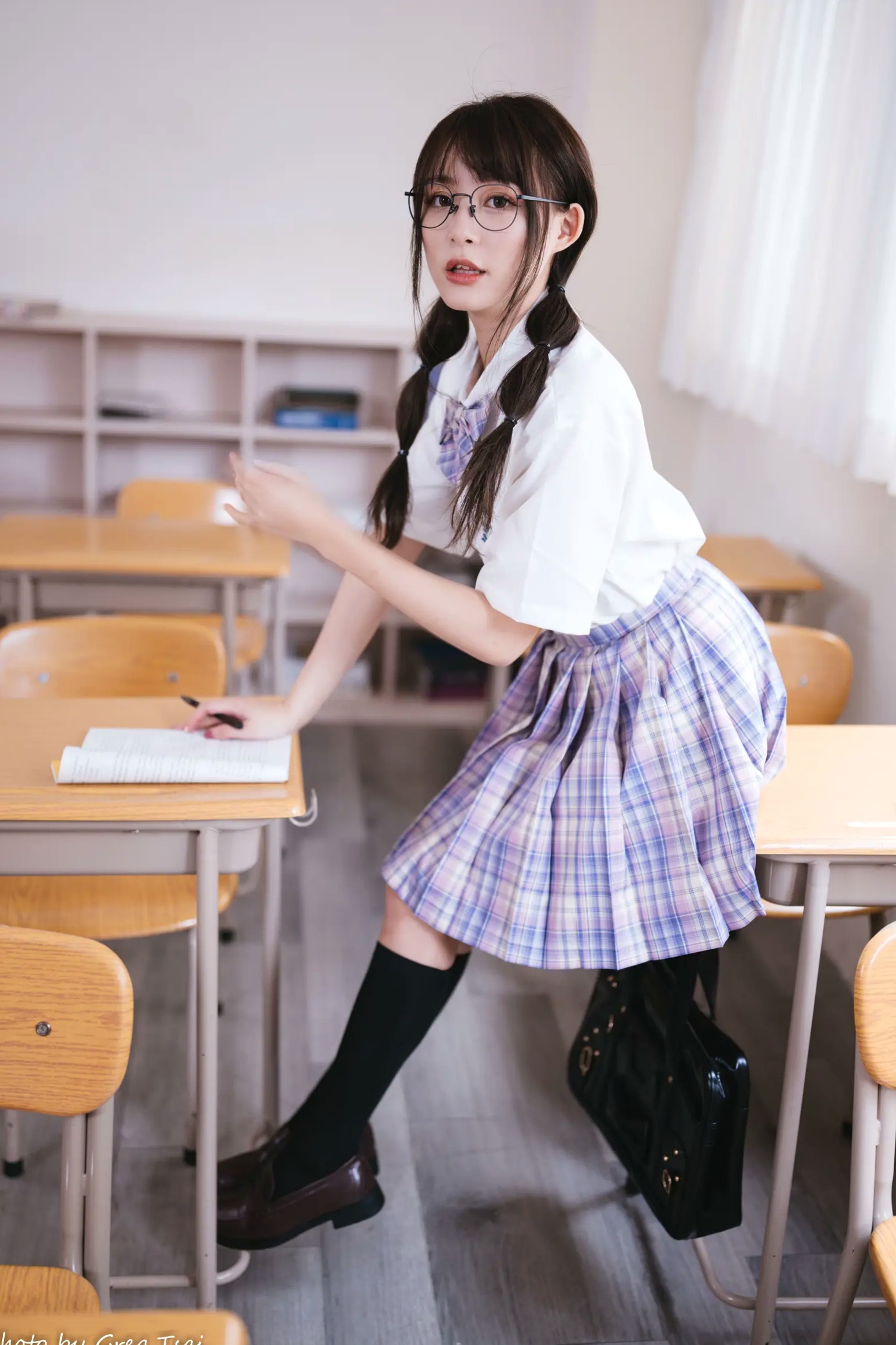Gallery - Ashley - 清新校园校服制服风格写真 [115P]制服校服清纯治愈系 何洛沂女神私房照_秀色女神 - image 24