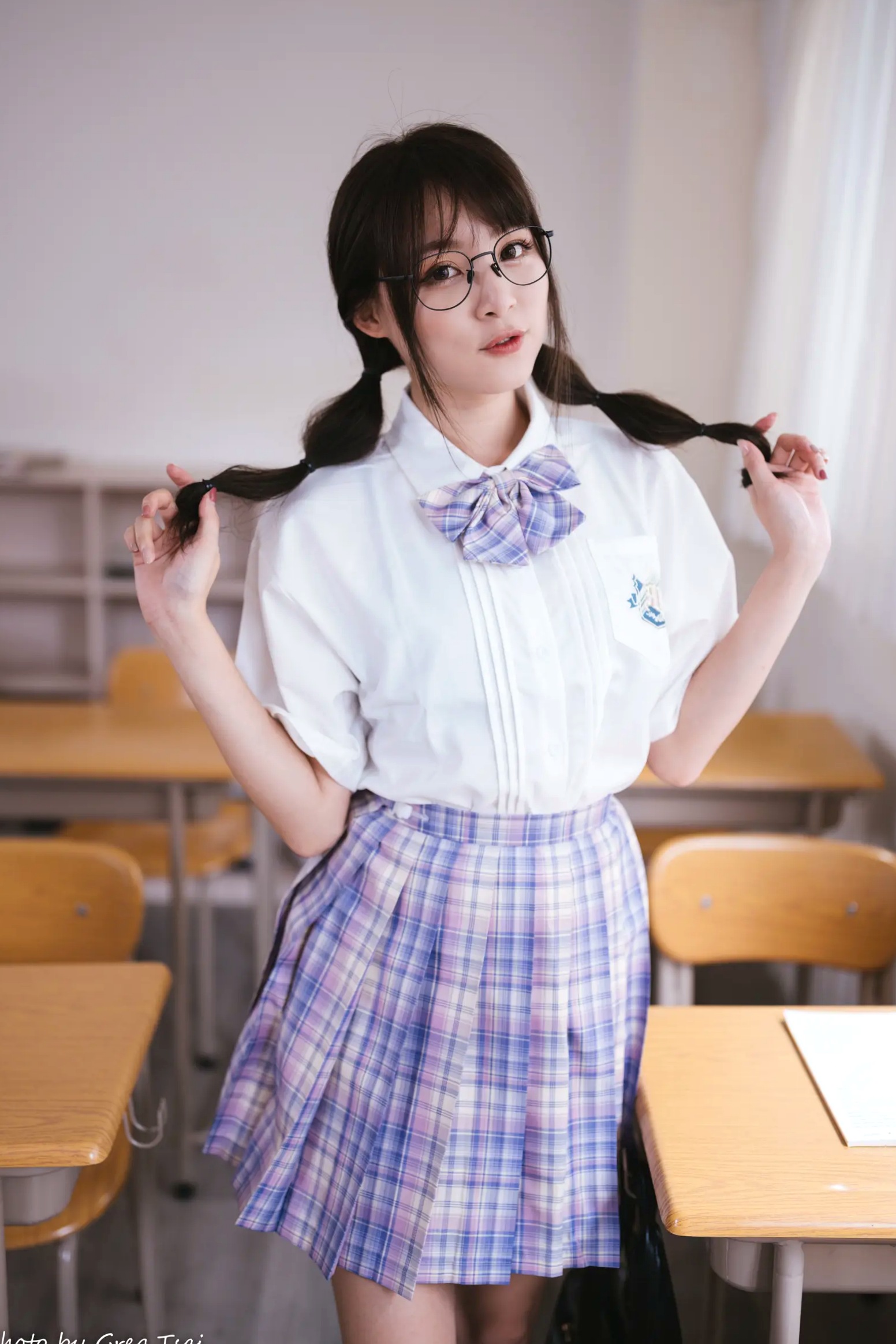 Gallery - Ashley - 清新校园校服制服风格写真 [115P]制服校服清纯治愈系 何洛沂女神私房照_秀色女神 - image 42