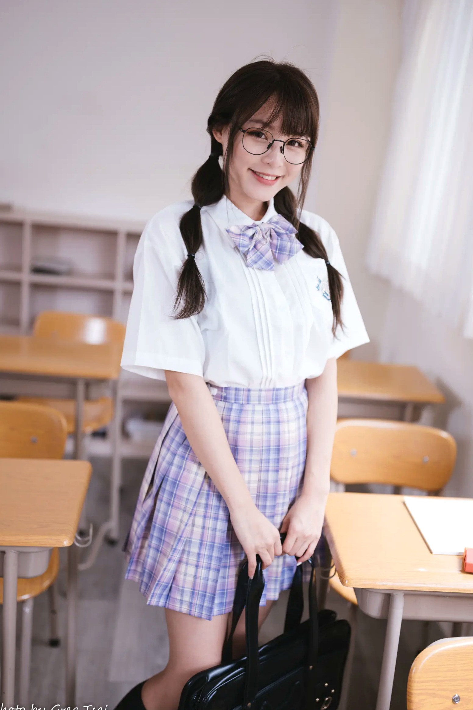 Gallery - Ashley - 清新校园校服制服风格写真 [115P]制服校服清纯治愈系 何洛沂女神私房照_秀色女神 - image 45