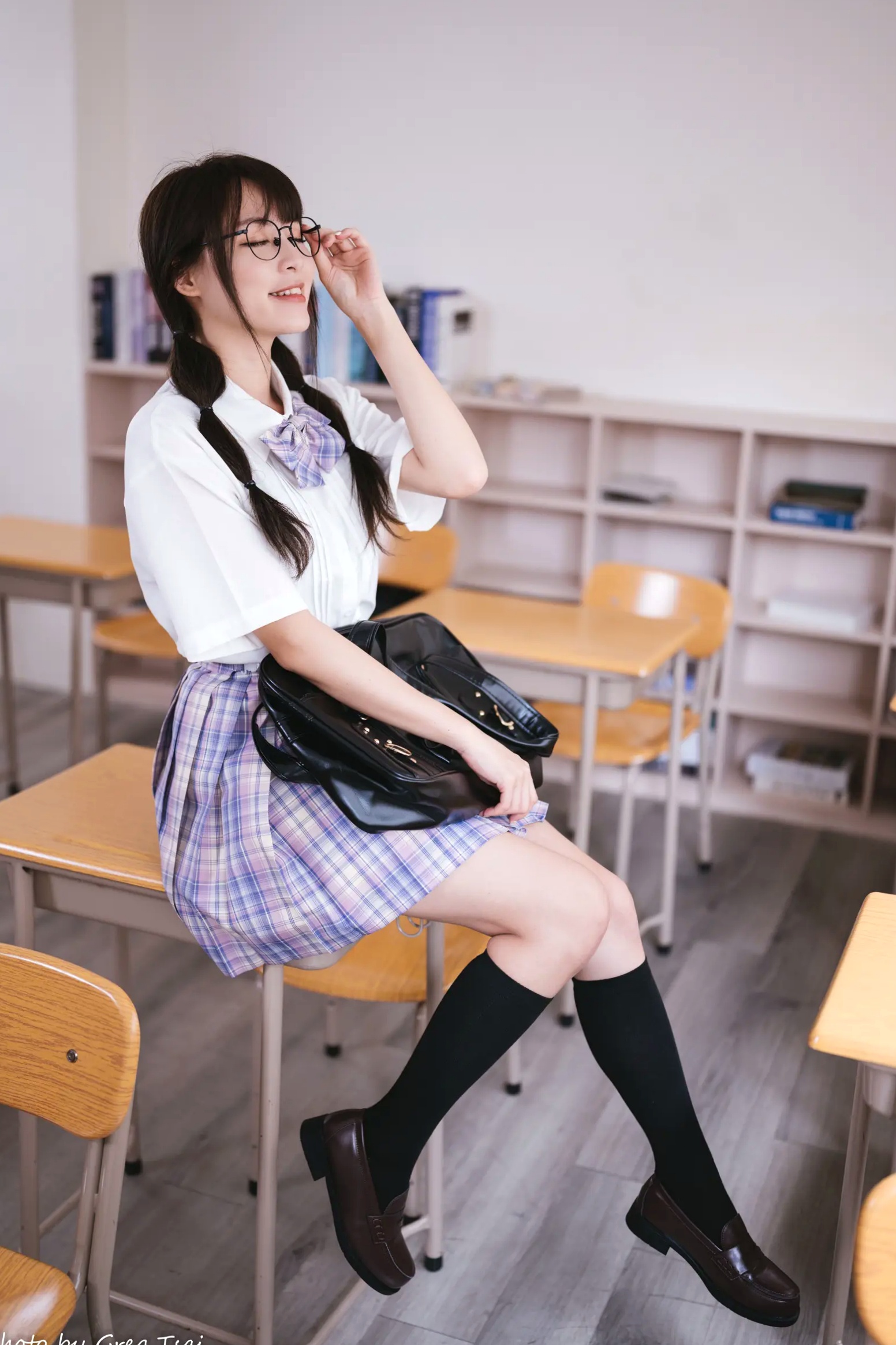 Gallery - Ashley - 清新校园校服制服风格写真 [115P]制服校服清纯治愈系 何洛沂女神私房照_秀色女神 - image 49