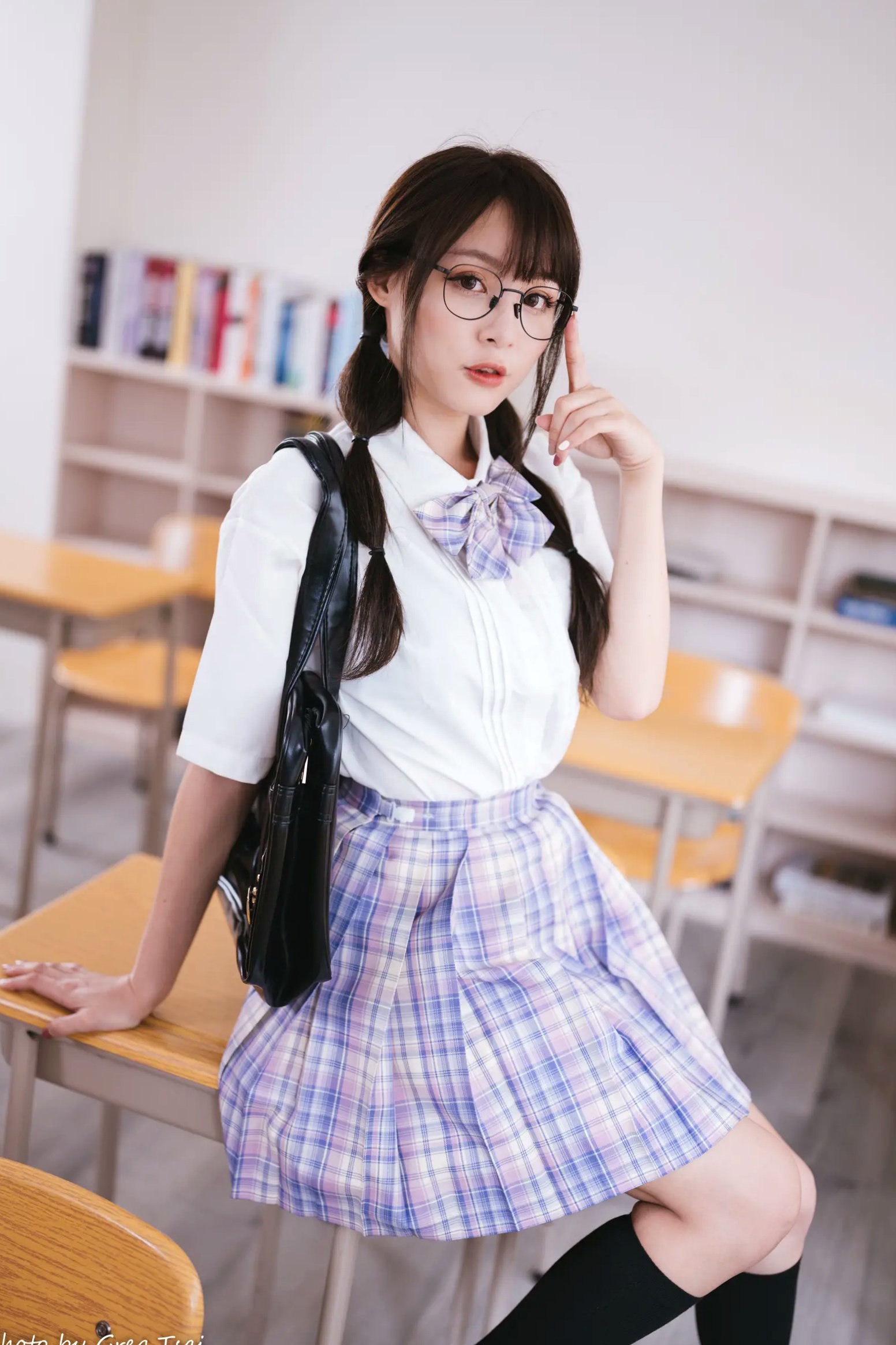 Gallery - Ashley - 清新校园校服制服风格写真 [115P]制服校服清纯治愈系 何洛沂女神私房照_秀色女神 - image 53