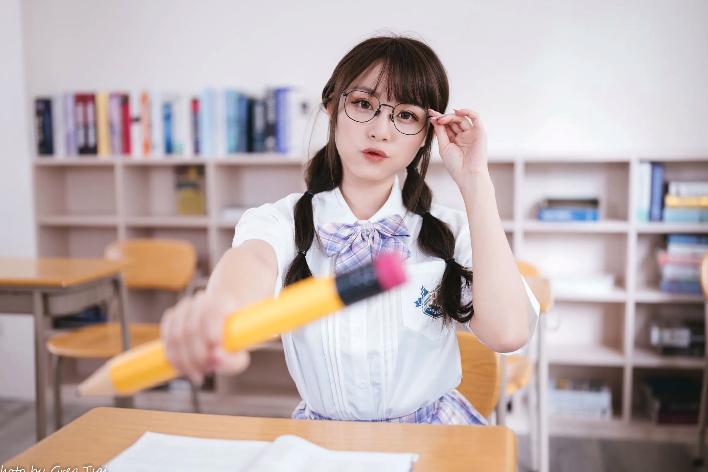 Gallery - Ashley - 清新校园校服制服风格写真 [115P]制服校服清纯治愈系 何洛沂女神私房照_秀色女神 - image 100