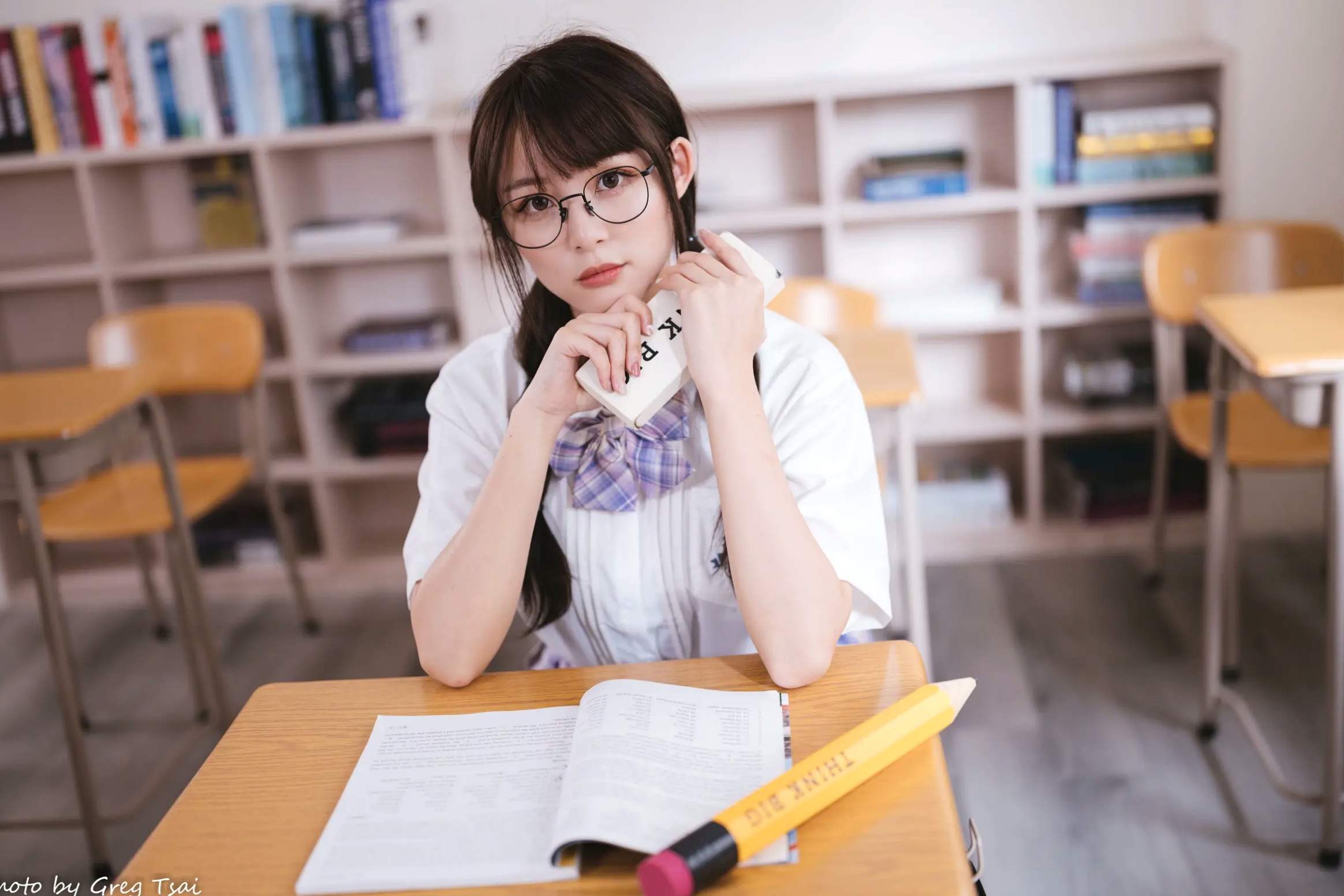 Gallery - Ashley - 清新校园校服制服风格写真 [115P]制服校服清纯治愈系 何洛沂女神私房照_秀色女神 - image 102