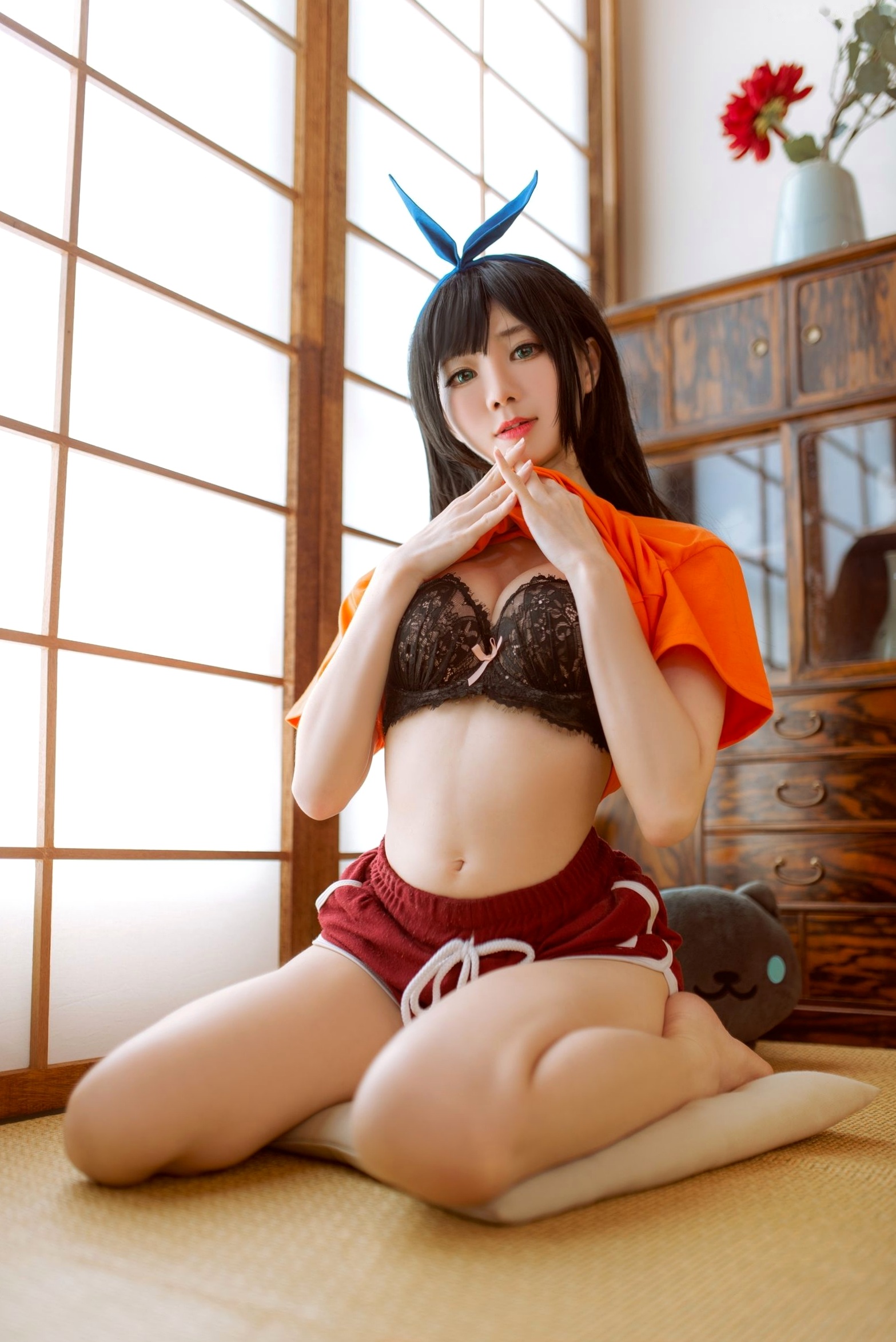 Gallery - Sally-Dorasnow-Ruka-Sarashina-Summer：夏日清新私房写真，甜美兔女郎风格，黑色蕾丝内衣诱惑室内大尺度照片性感私房照角色扮演内衣诱惑 王辛淼女神私房照_秀色女神 - image 24
