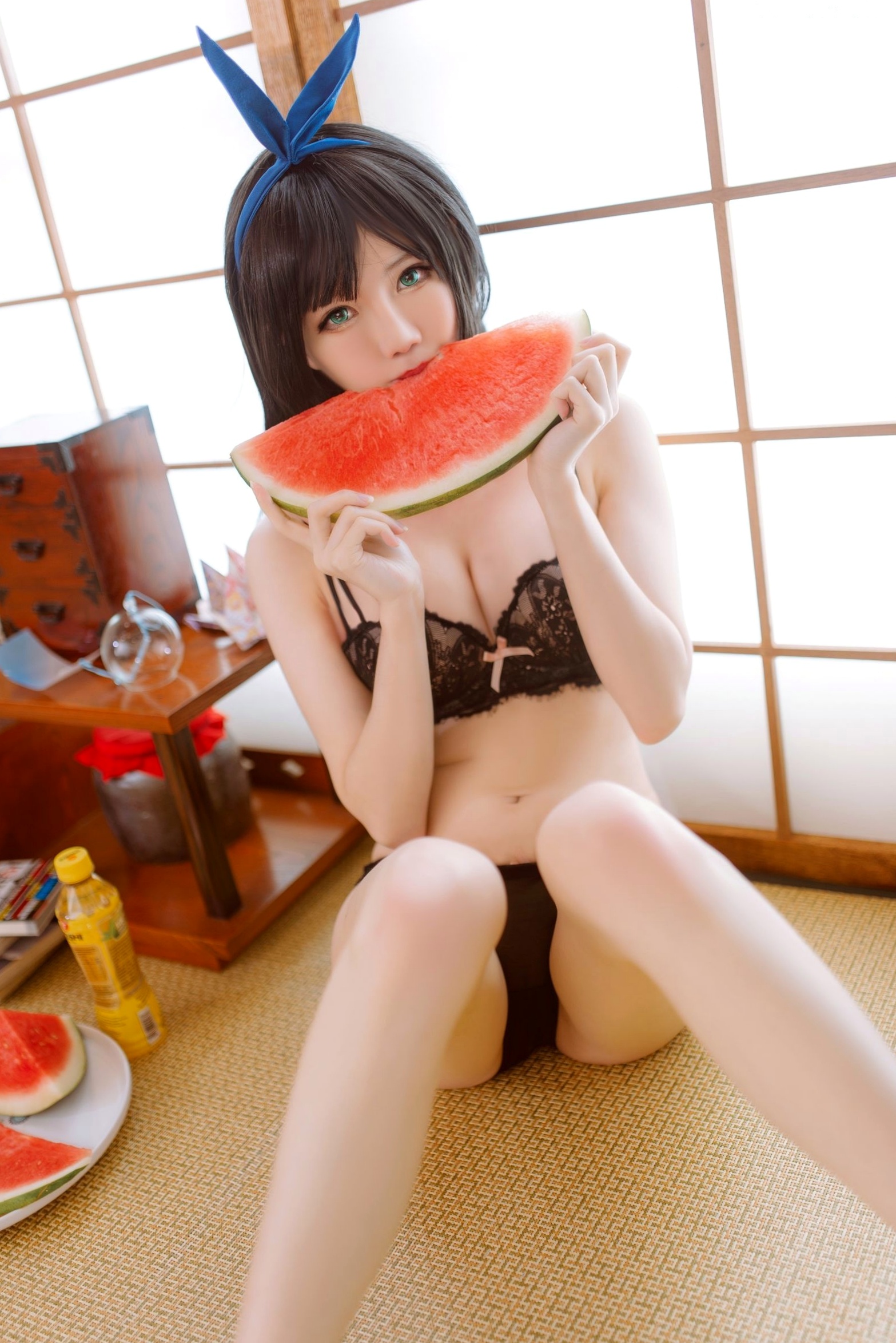 Gallery - Sally-Dorasnow-Ruka-Sarashina-Summer：夏日清新私房写真，甜美兔女郎风格，黑色蕾丝内衣诱惑室内大尺度照片性感私房照角色扮演内衣诱惑 王辛淼女神私房照_秀色女神 - image 39