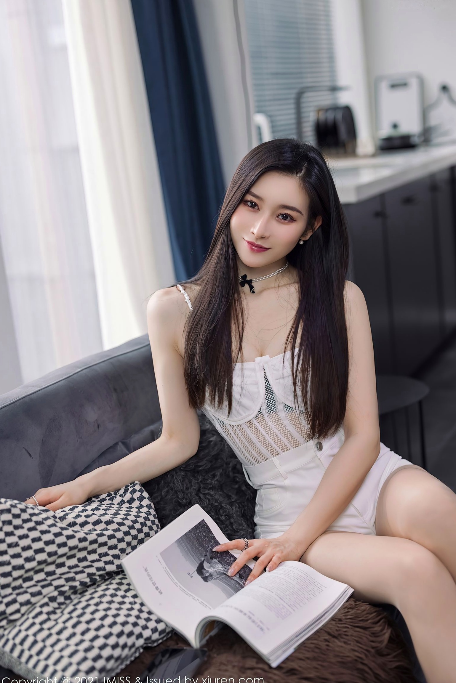 Gallery - IMiss爱蜜社 - Honey Club -569-Vanessa-居家私房写真-精致蕾丝内衣大片-优雅迷人气质-2021.03.26爱蜜社 - Honey Club 性感气质内衣私房照 任育萱女神私房照_秀色女神 - image 18