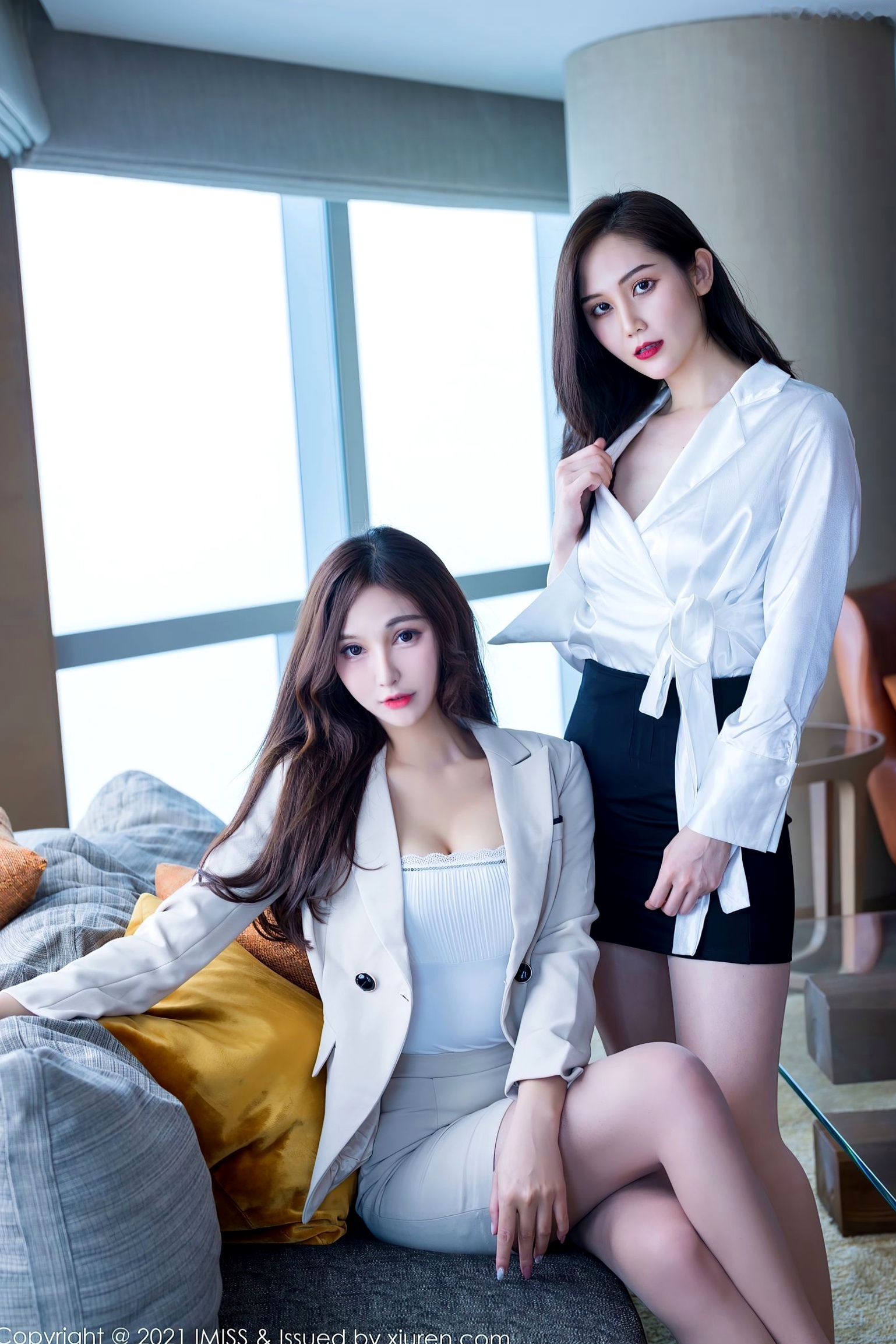 Gallery - IMiss爱蜜社 - Honey Club -570-Lavinia肉肉姐妹花：职场OL白衬衫制服诱惑与私房红色内衣性感写真爱蜜社 - Honey Club 制服性感内衣私房照 lavinia汐女神私房照_秀色女神 - image 11