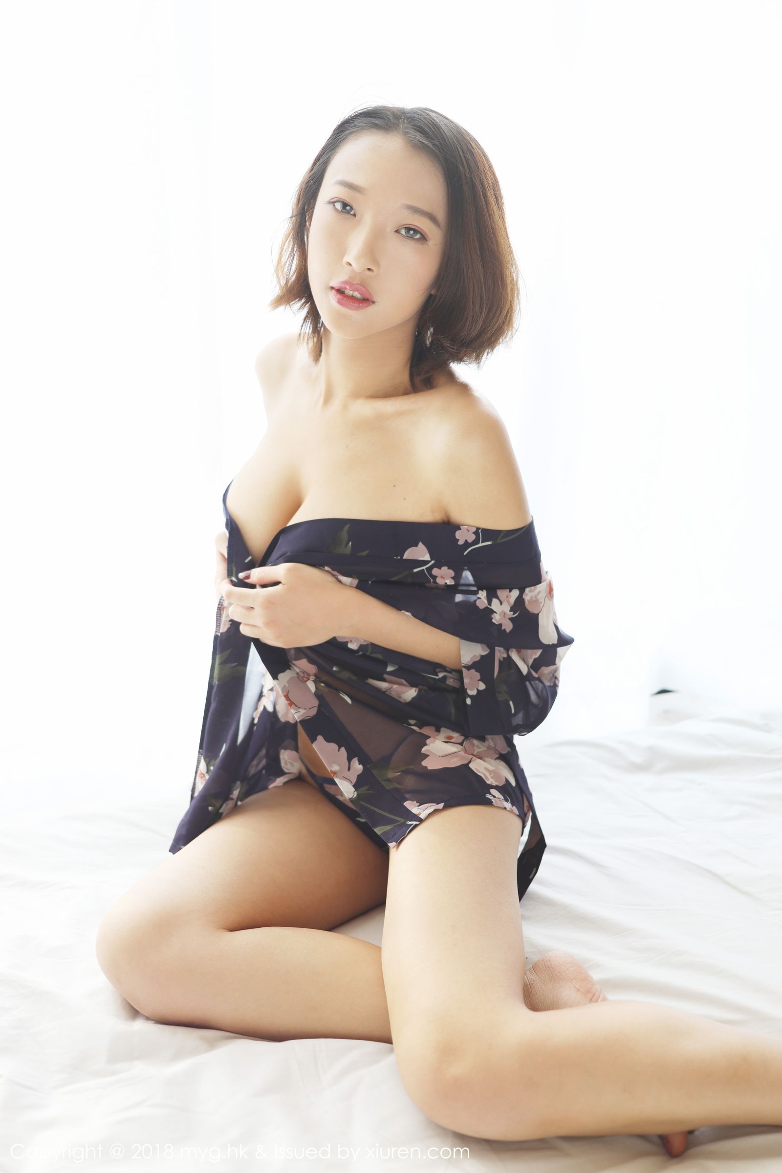 性感模特栗子Riz 韵味旗袍妩媚和服