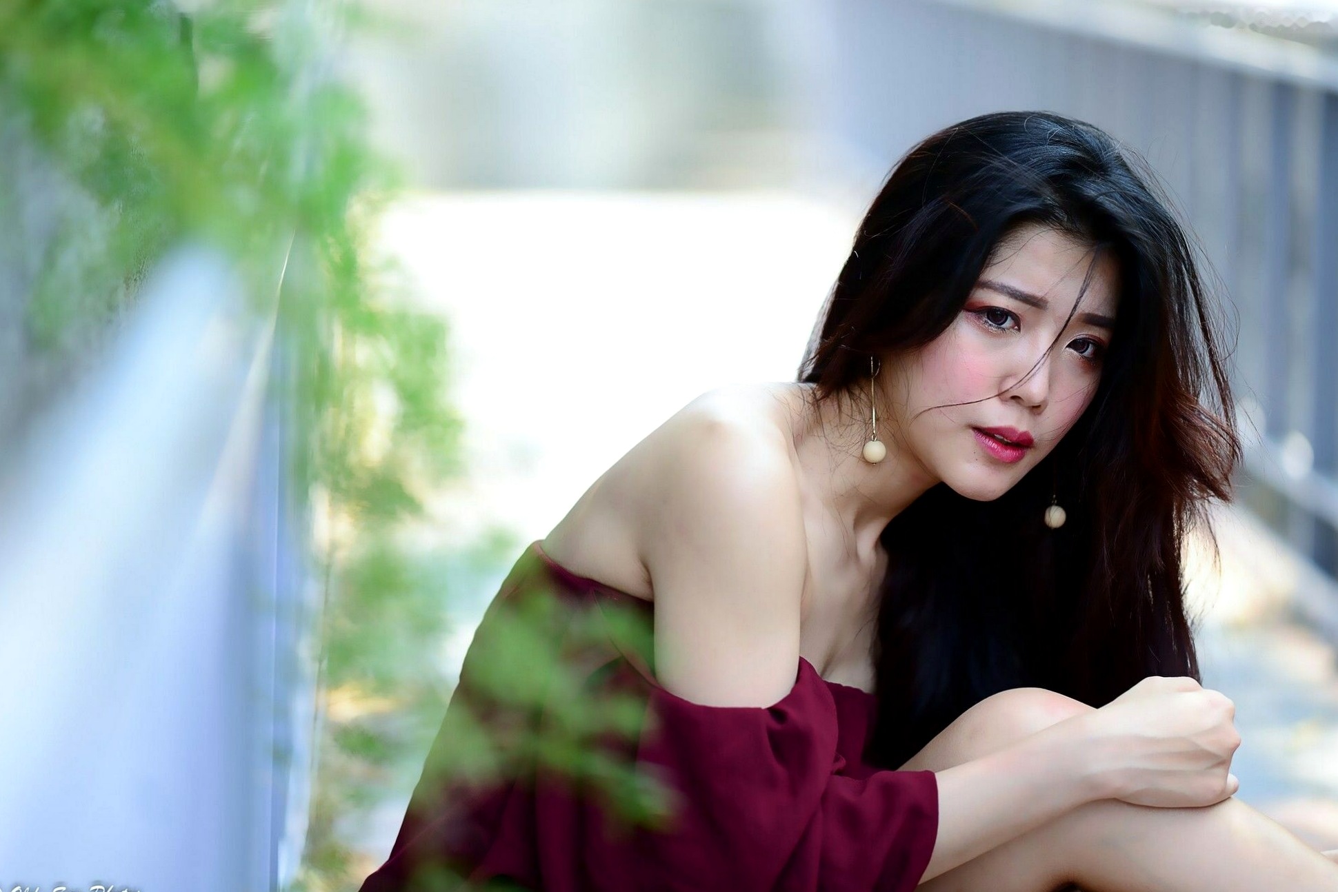 Gallery - 台湾正妹孙莎莎高美馆户外性感写真，优雅露肩装展现清新气质与迷人曲线台湾户外气质清纯性感 孙瑜莎莎女神私房照_秀色女神 - image 77