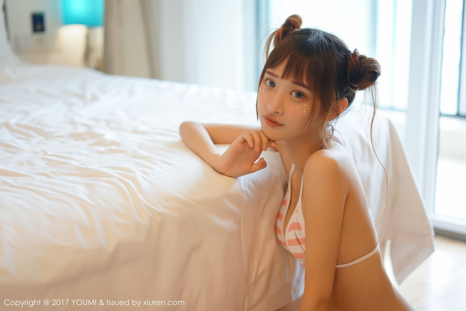 小鸟依人little贝壳 女仆蕾丝兔比基尼