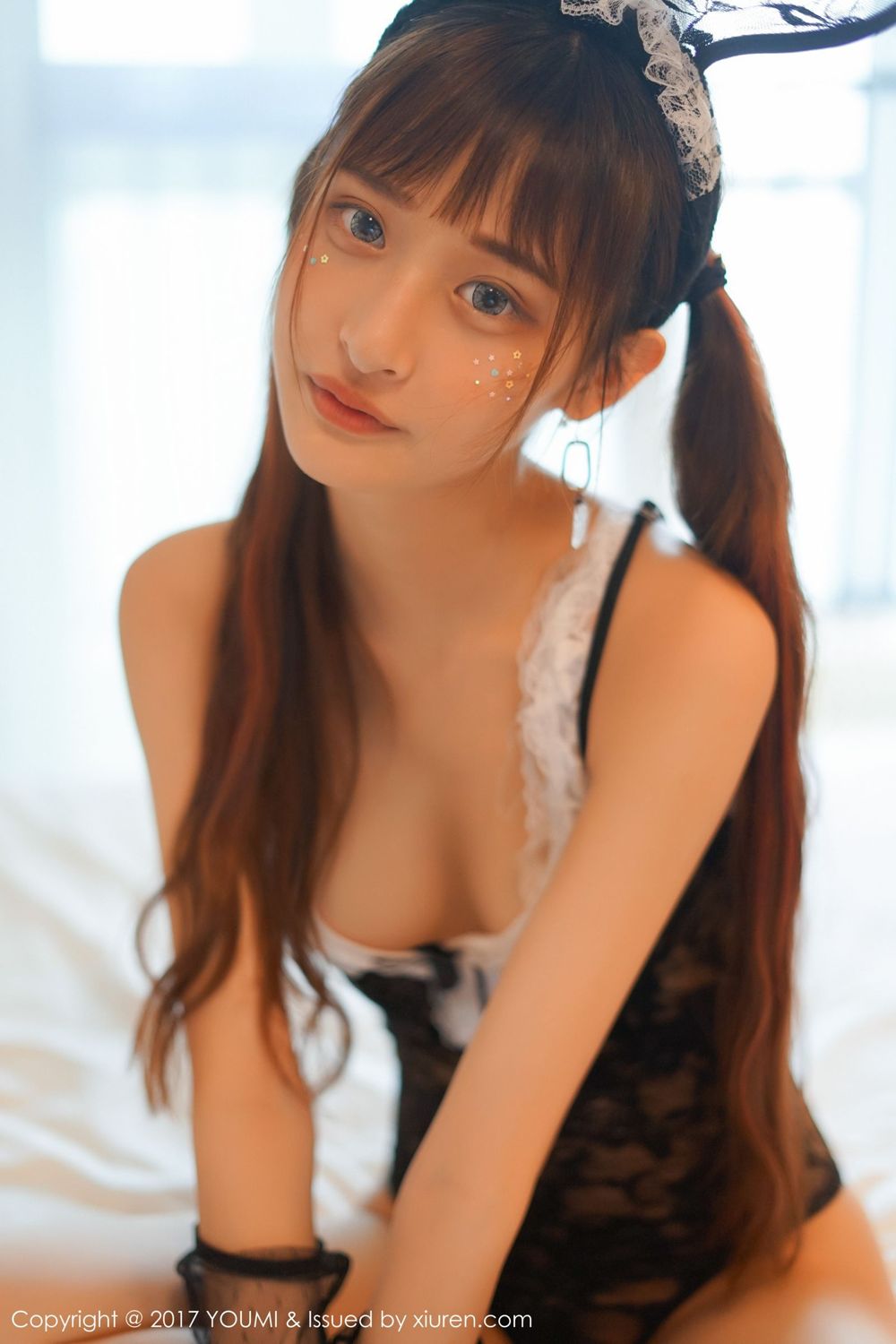 小鸟依人little贝壳 女仆蕾丝兔比基尼