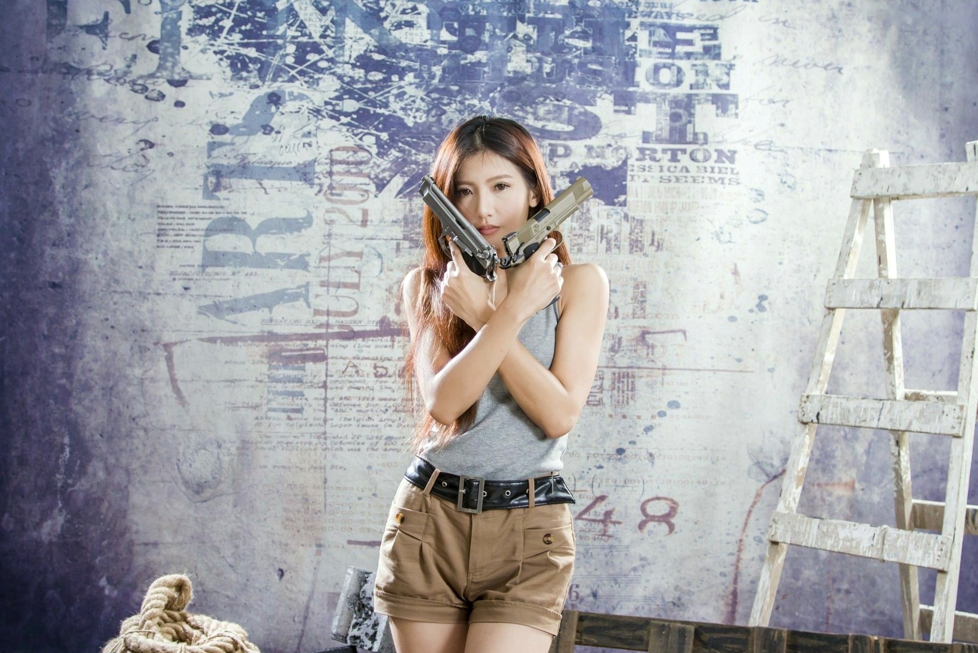Gallery - 台湾正妹薇安Vivian硬核武装特工写真：飒爽制服棚拍，尽显酷飒冷艳作战风情台湾御女郎 - Royal Lady 制服冷艳角色扮演 薇安Vivian女神私房照_秀色女神 - image 1