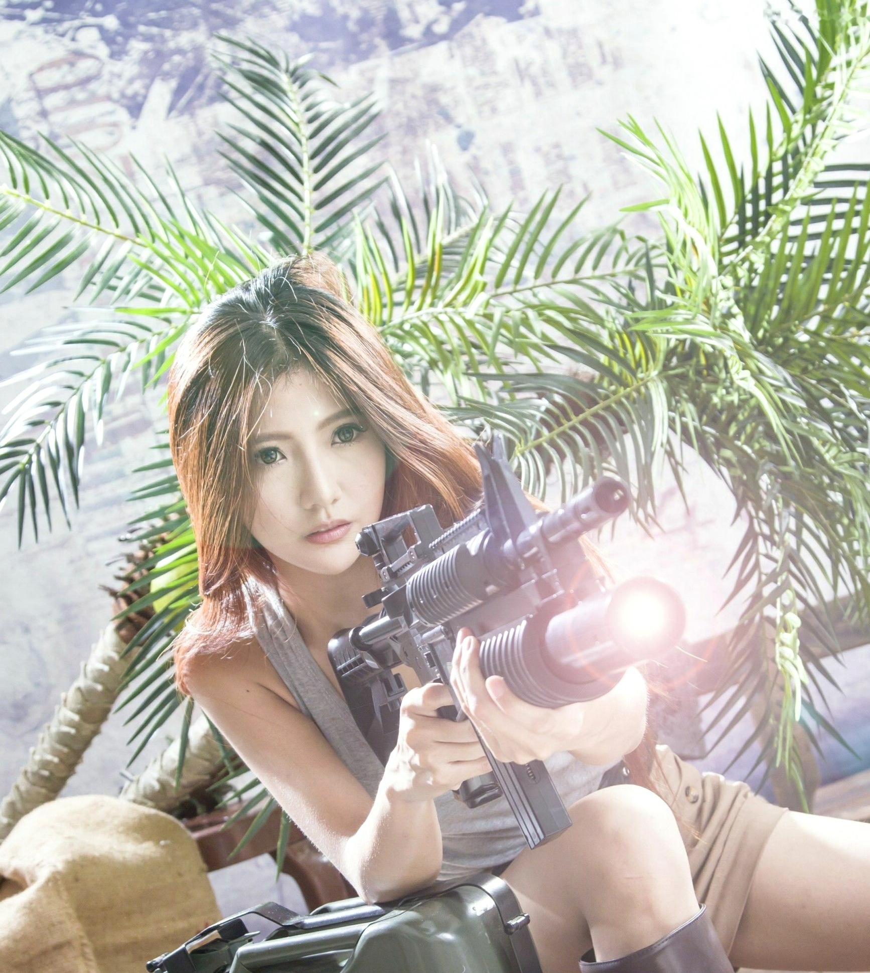 Gallery - 台湾正妹薇安Vivian硬核武装特工写真：飒爽制服棚拍，尽显酷飒冷艳作战风情台湾御女郎 - Royal Lady 制服冷艳角色扮演 薇安Vivian女神私房照_秀色女神 - image 11