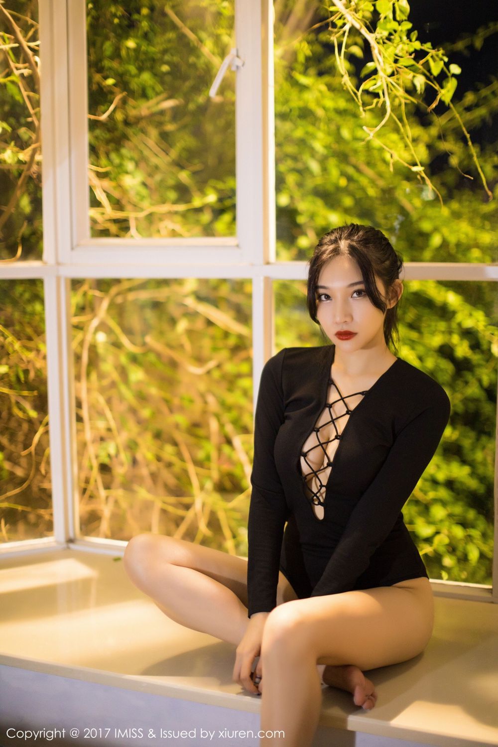 模特小狐狸Sica 黑色内衣妖娆曲线