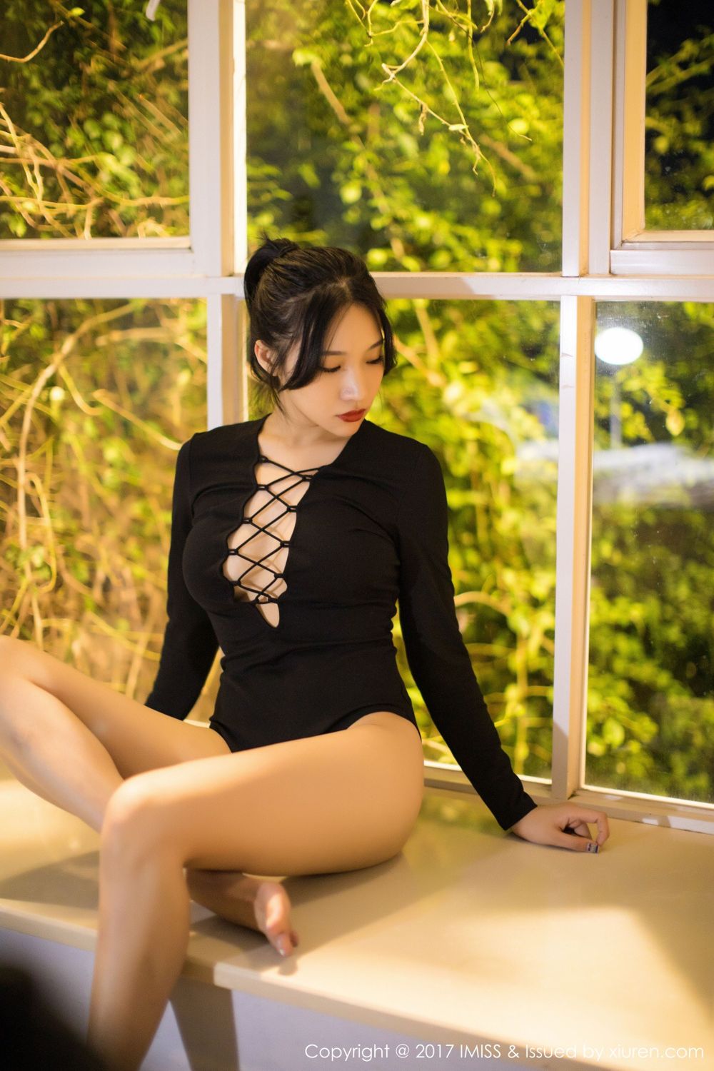 模特小狐狸Sica 黑色内衣妖娆曲线