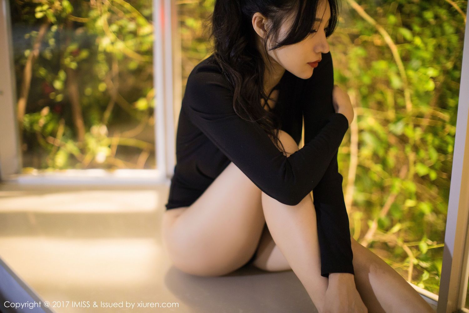 模特小狐狸Sica 黑色内衣妖娆曲线