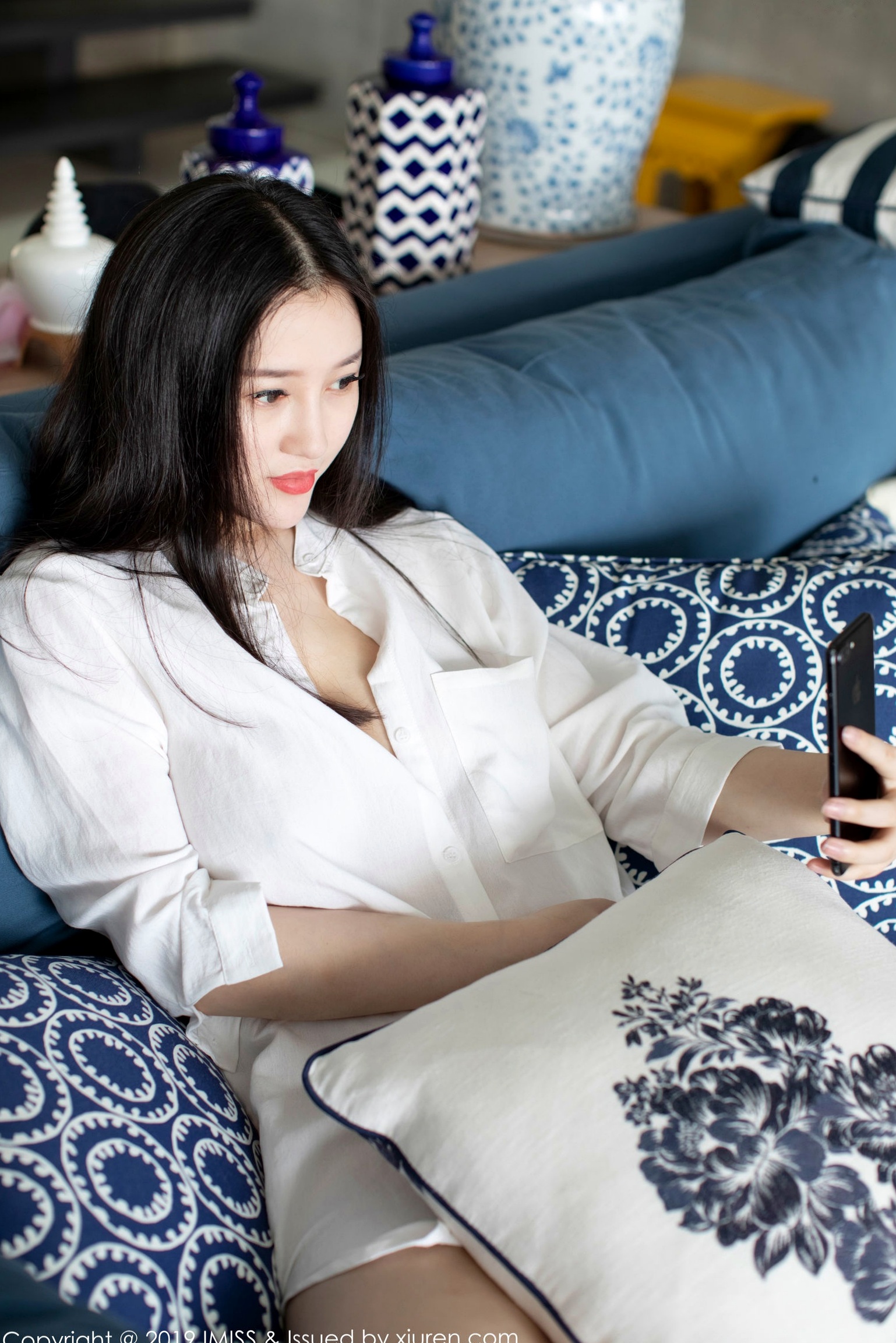 Gallery - IMiss爱蜜社 - Honey Club  恩一：普吉岛泳池白衬衣湿身真空写真，室内性感黑丝诱惑，大尺度御姐私房照爱蜜社 - Honey Club 性感湿身泳池大尺度 恩一女神私房照_秀色女神 - image 18