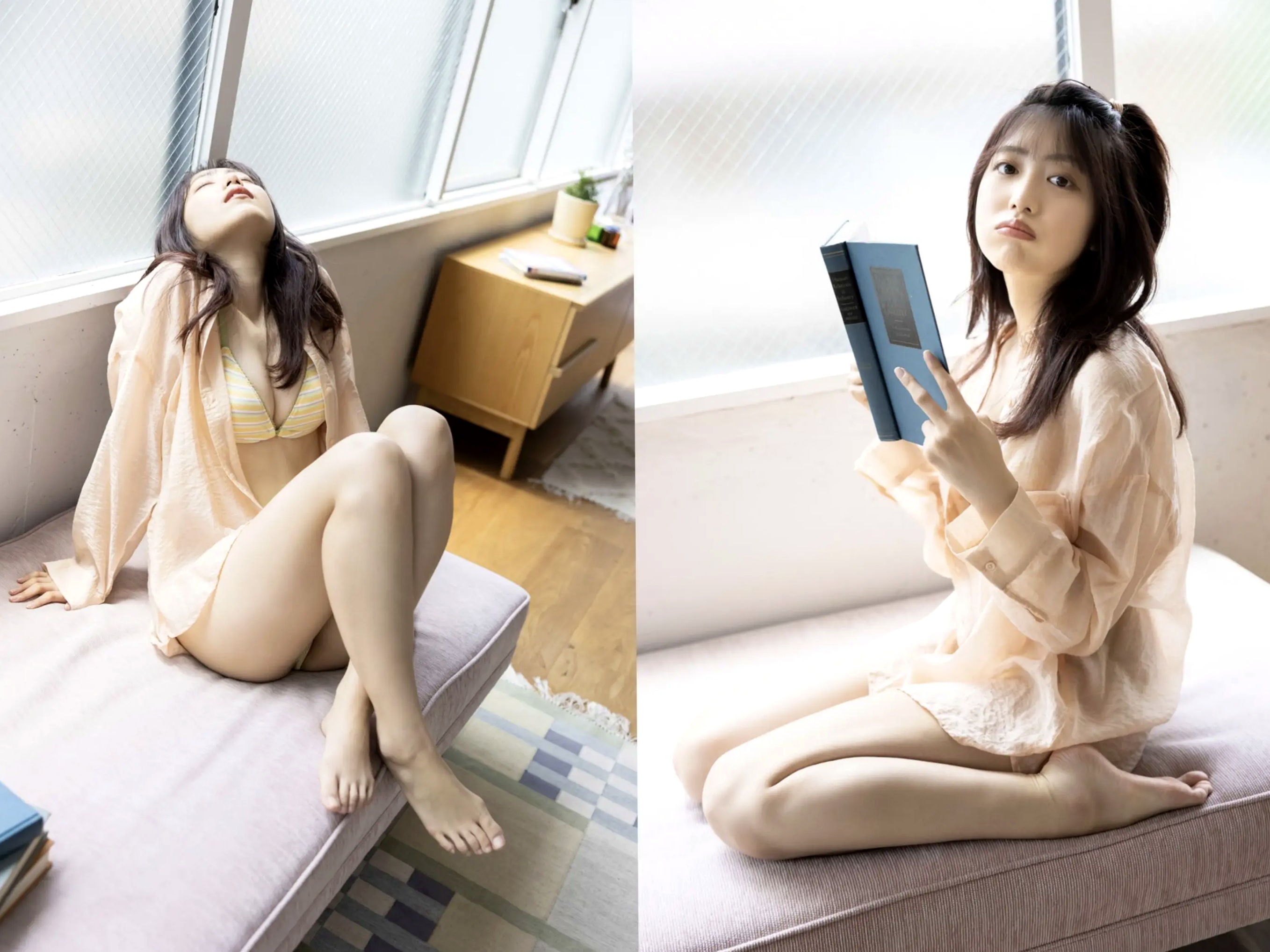 吉田莉桜 - となりの天使 日系清纯居家比基尼性感写真 [46P]