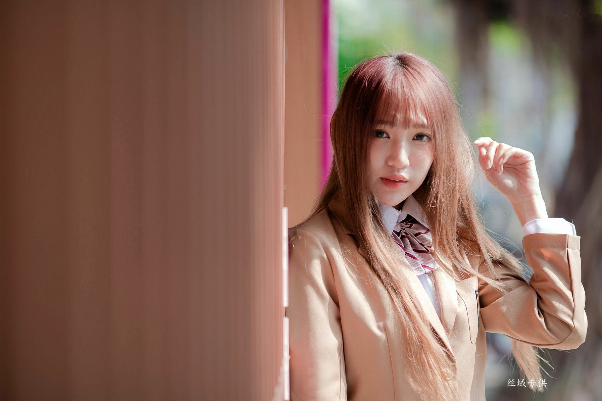 Gallery - 台湾美少女比比儿《清新学妹》青春校服街拍写真集，演绎日系校园风，尽显女神清纯气质[47P]台湾清新校服街拍美腿 比比儿女神私房照_秀色女神 - image 20