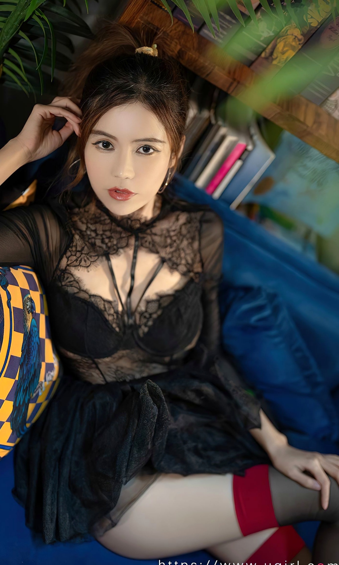 Gallery - UGirlsApp尤果圈 - Chiness Model 爱尤物 - Love Beauty -2793-田小燕《无限回响》黑色蕾丝私房写真，气质女神深邃诱惑，红边丝袜美腿尽显性感风情爱尤物 - Love Beauty 性感诱惑丝袜私房照冷艳 田小燕女神私房照_秀色女神 - image 9